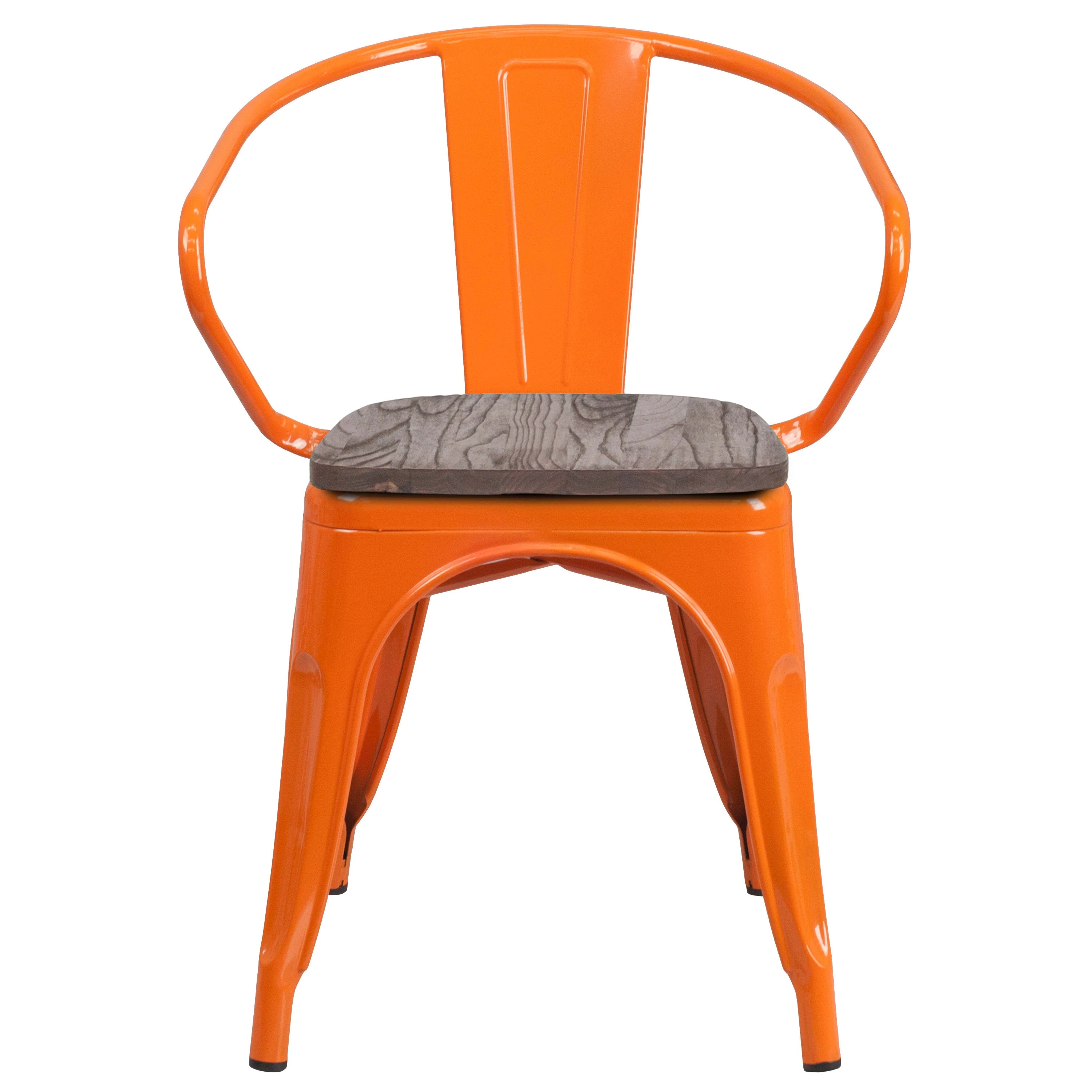 Metal Chair with Wood Seat and Arms - Image 73