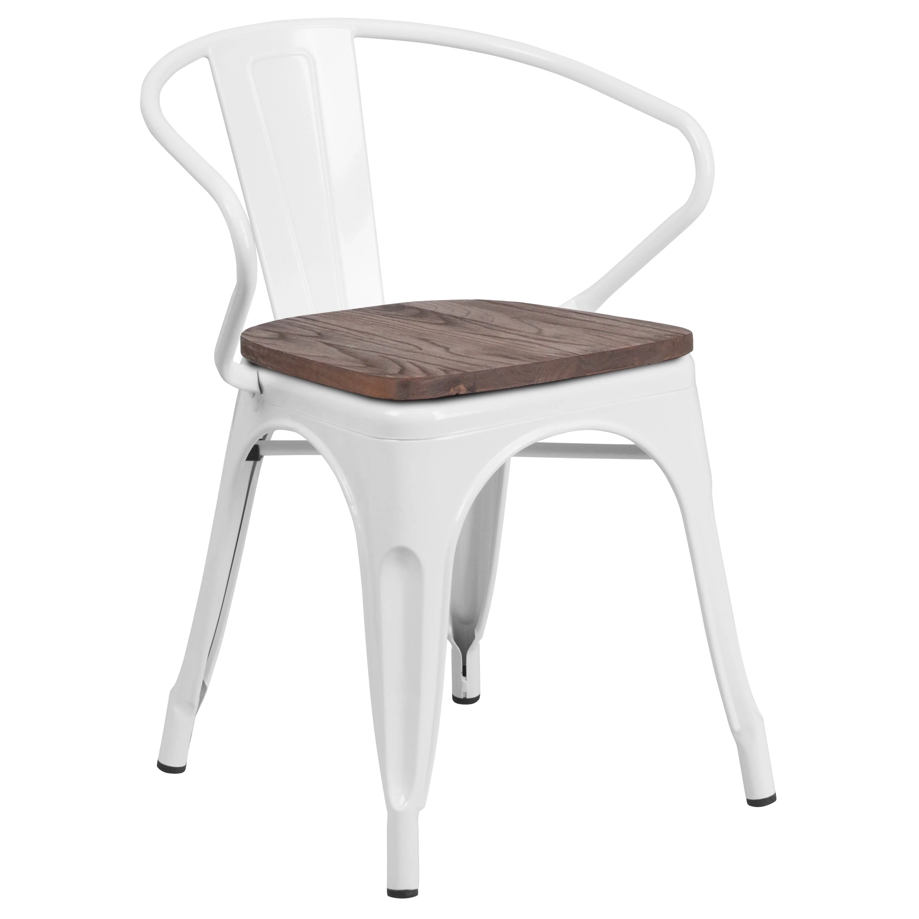 Metal Chair with Wood Seat and Arms - Image 75