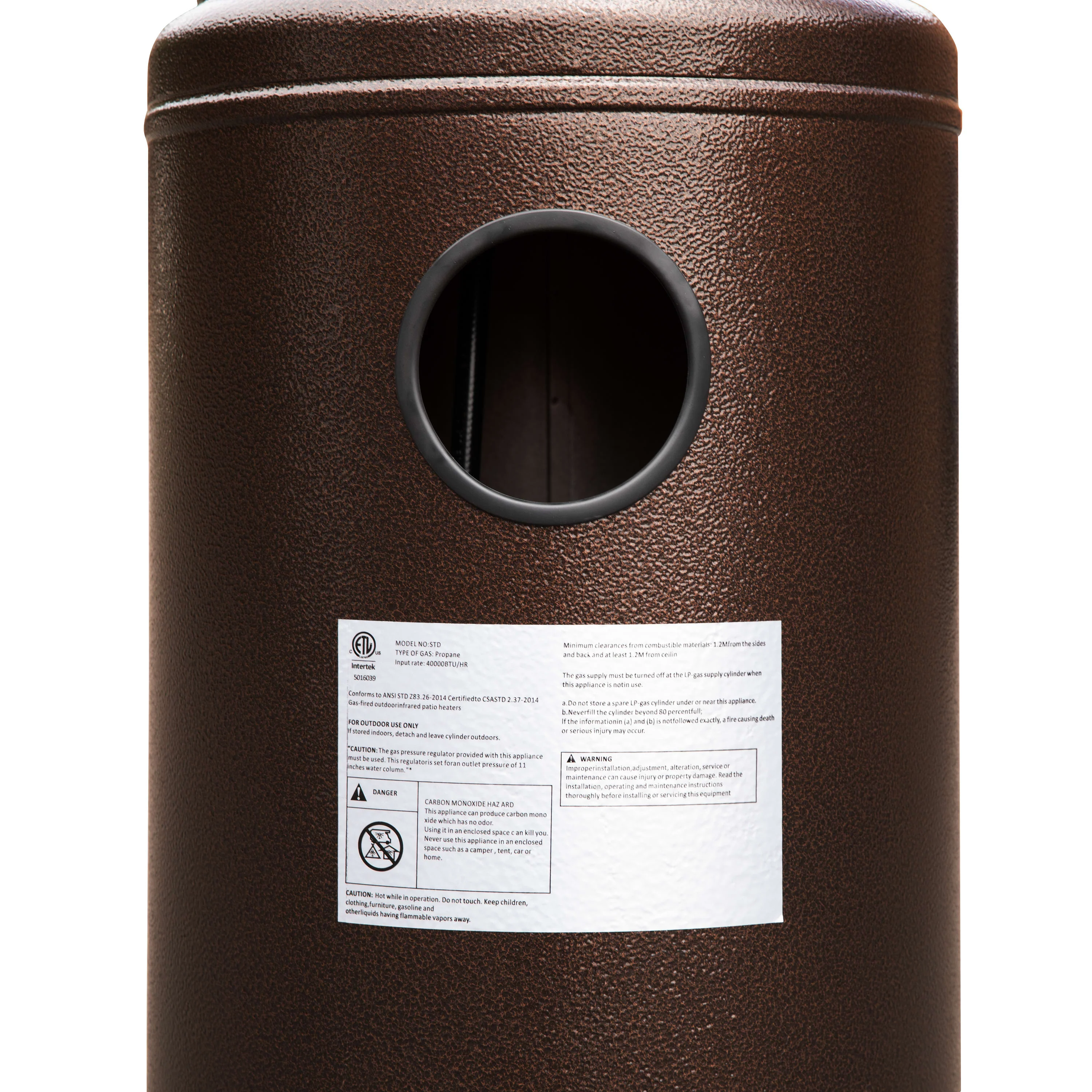 Sol Patio Outdoor Heating-Stainless Steel 40,000 BTU Propane Heater with Wheels for Commercial & Residential Use-7.5 Feet Tall - Image 10