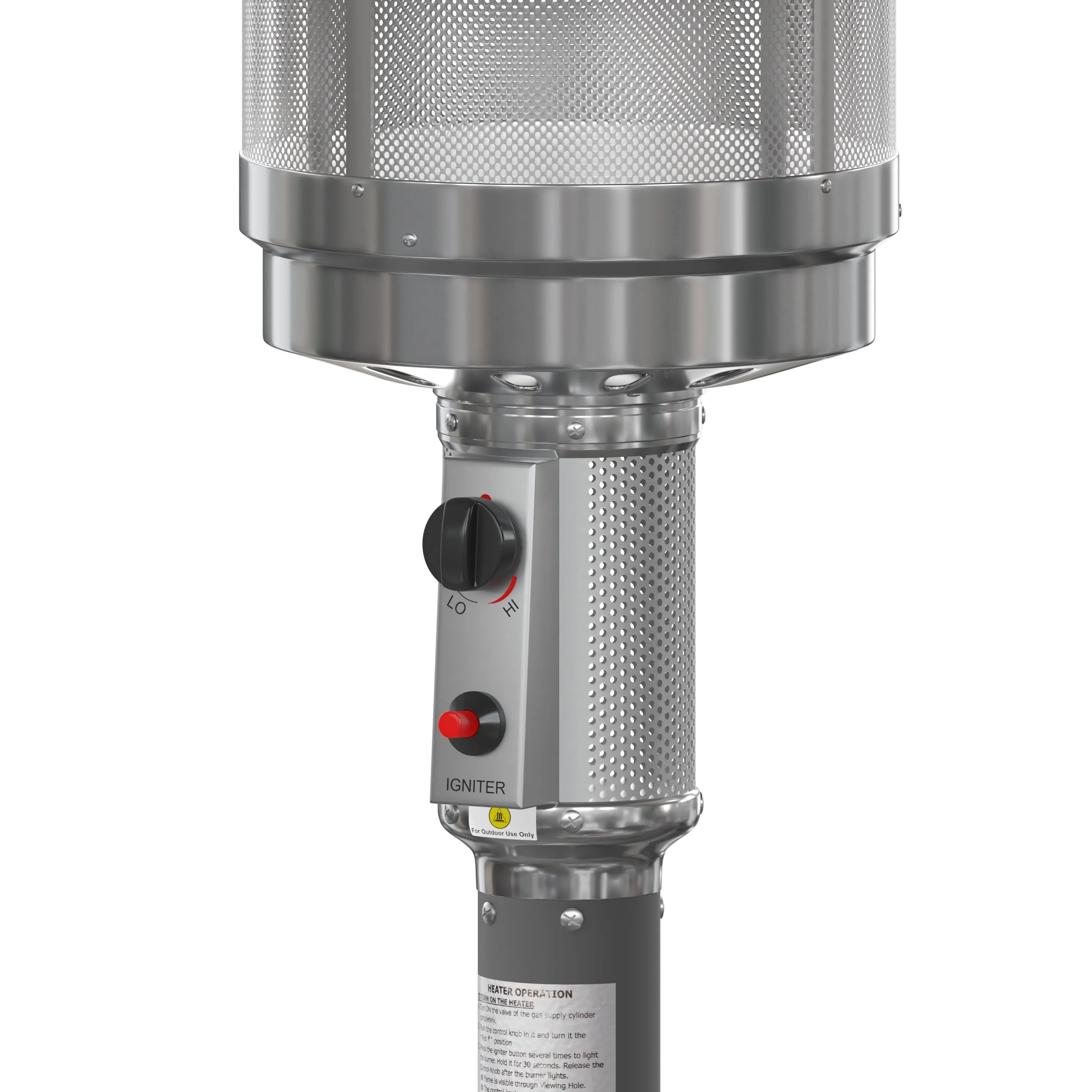 Sol Patio Outdoor Heating-Stainless Steel 40,000 BTU Propane Heater with Wheels for Commercial & Residential Use-7.5 Feet Tall - Image 25