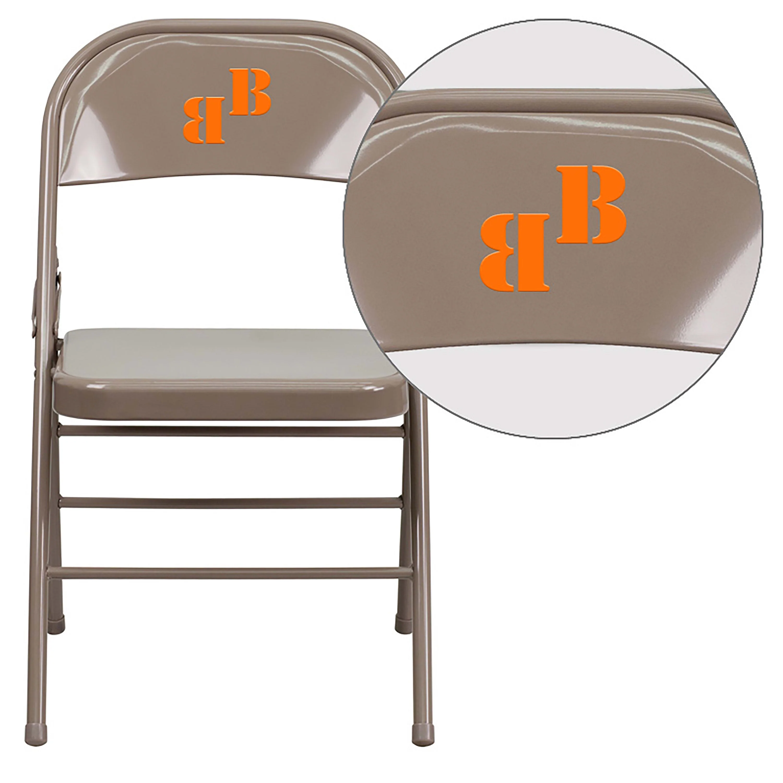 Personalized HERCULES Series Triple Braced & Double Hinged Metal Folding Chair - Image 12