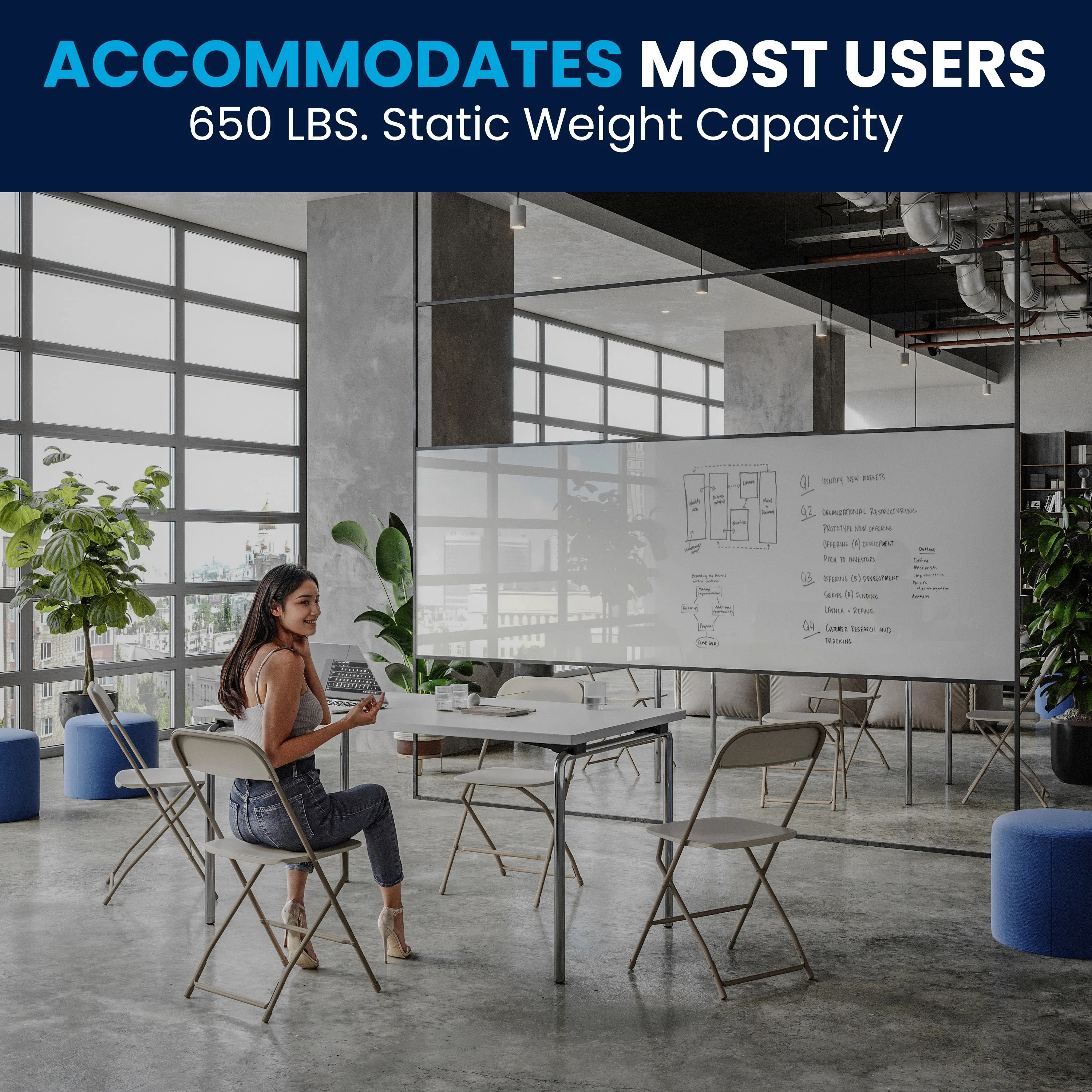 Hercules Series Plastic Folding Chair - 650LB Weight Capacity - Image 100