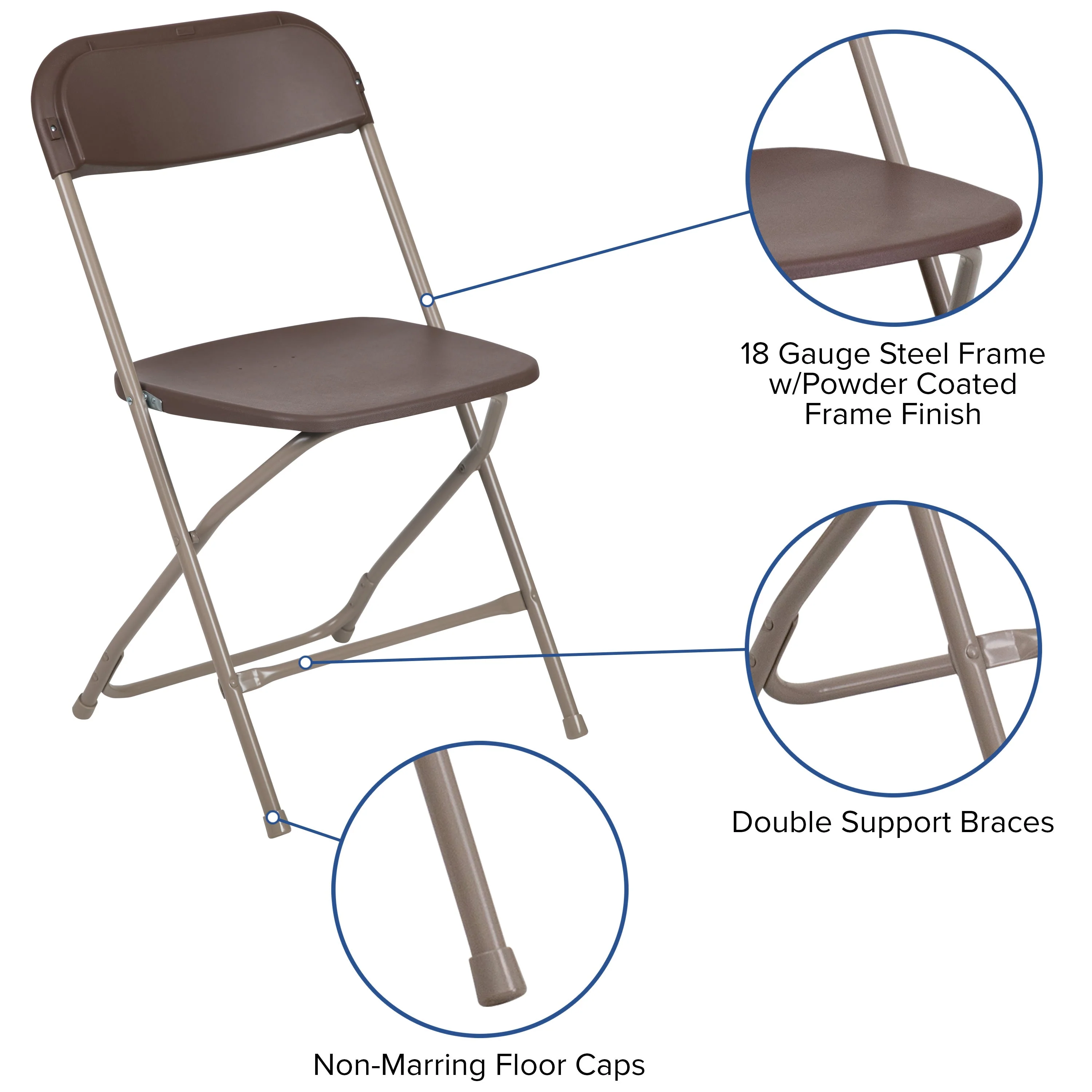 Hercules Series Plastic Folding Chair - 650LB Weight Capacity - Image 128