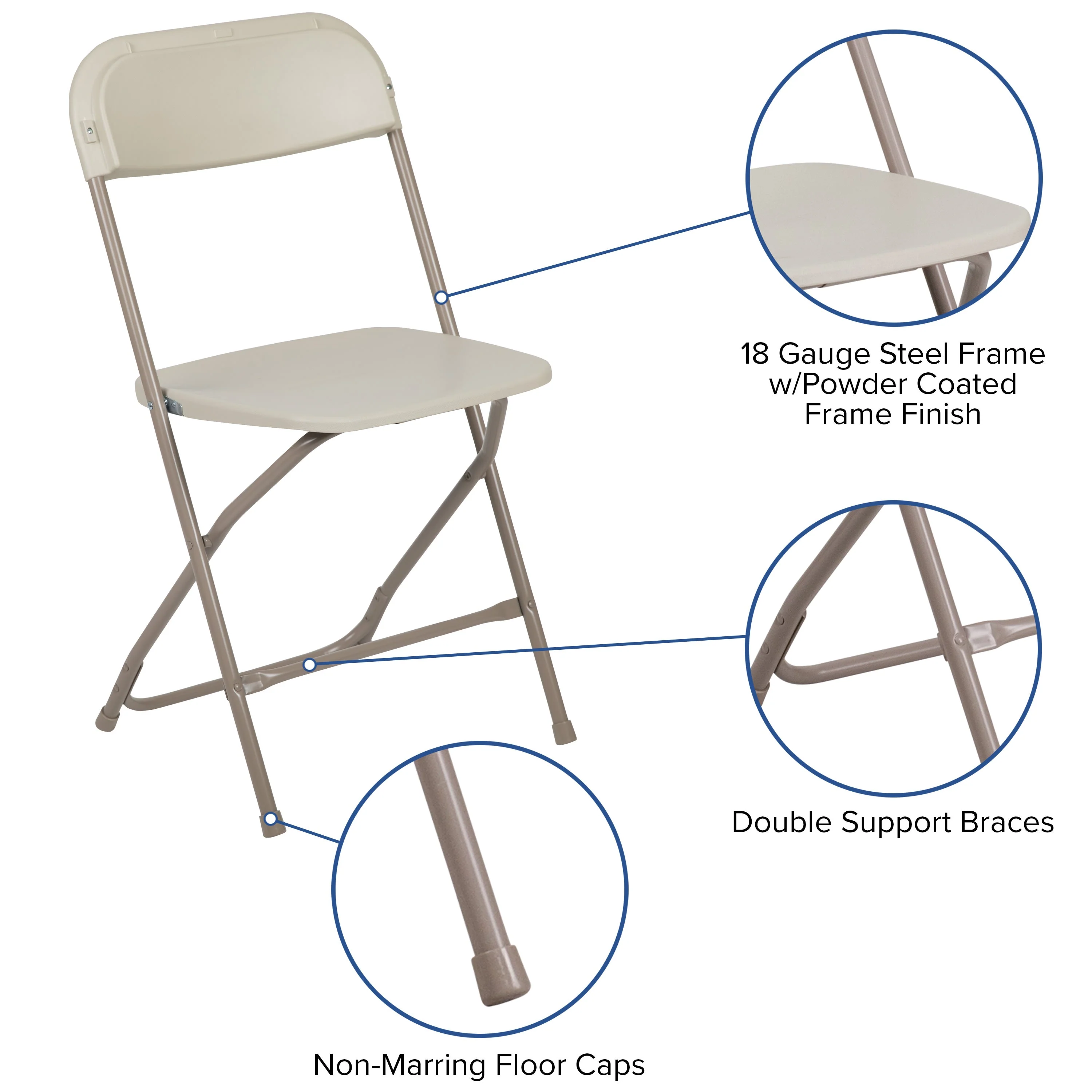 Hercules Series Plastic Folding Chair - 650LB Weight Capacity - Image 145
