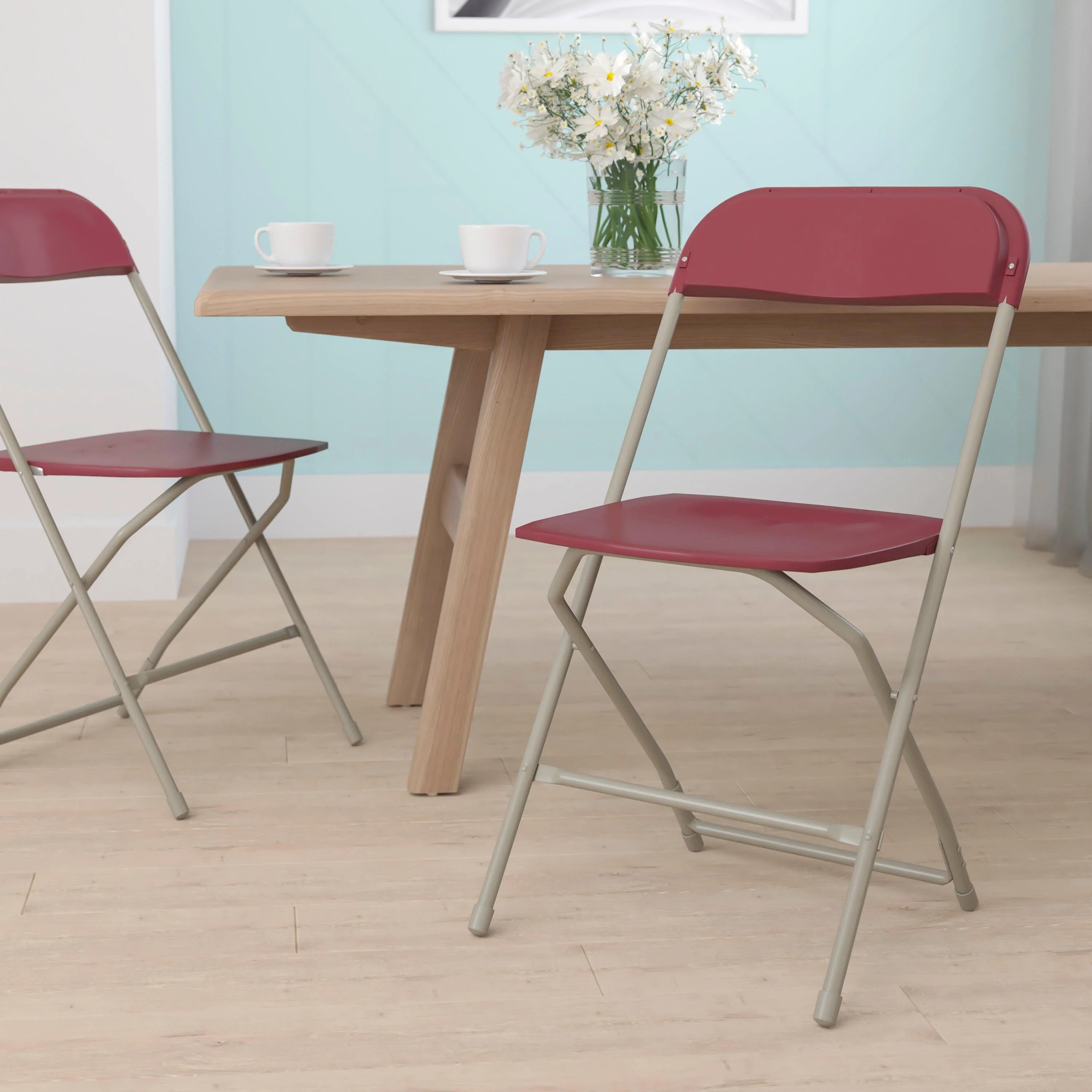 Hercules Series Plastic Folding Chair - 650LB Weight Capacity - Image 159