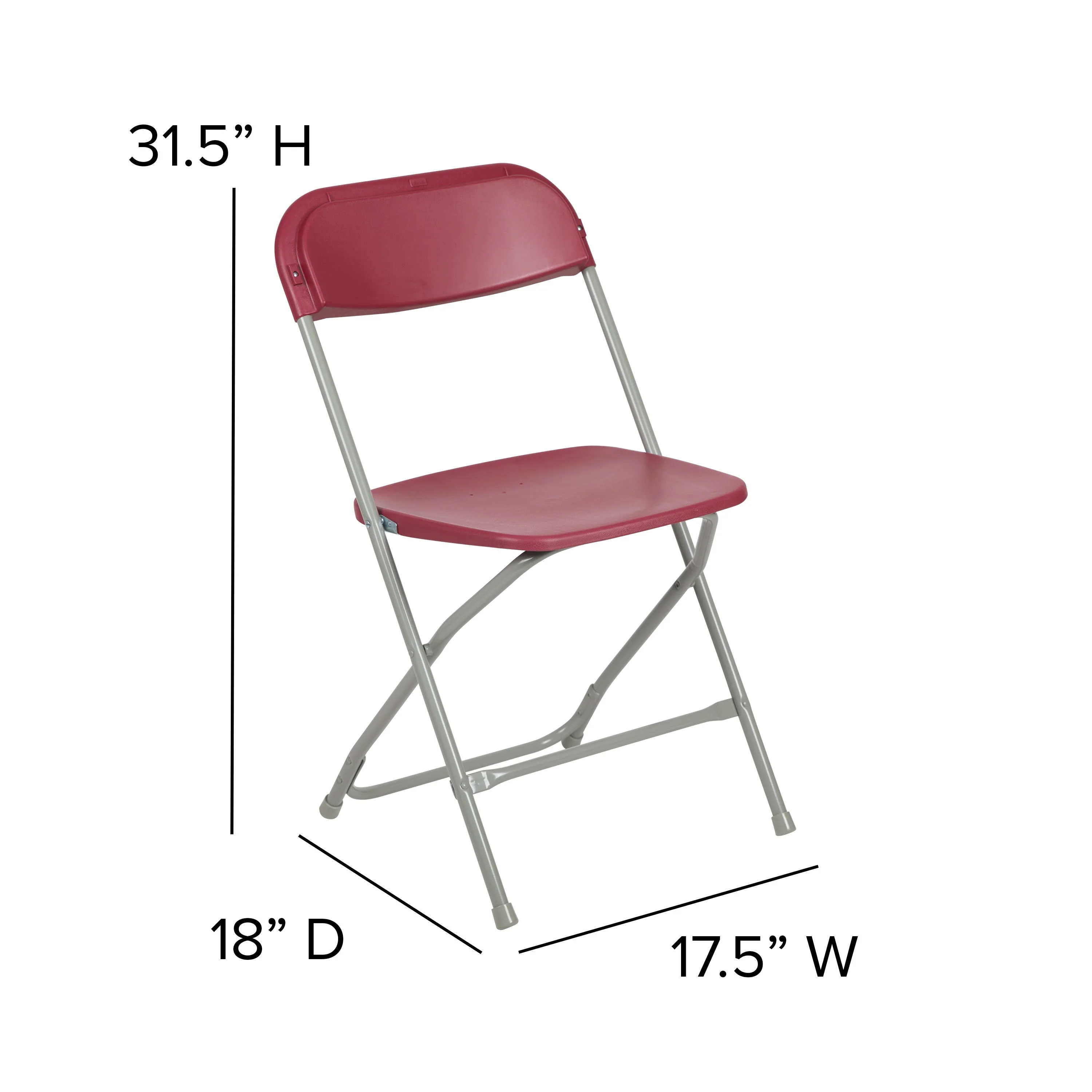 Hercules Series Plastic Folding Chair - 650LB Weight Capacity - Image 163