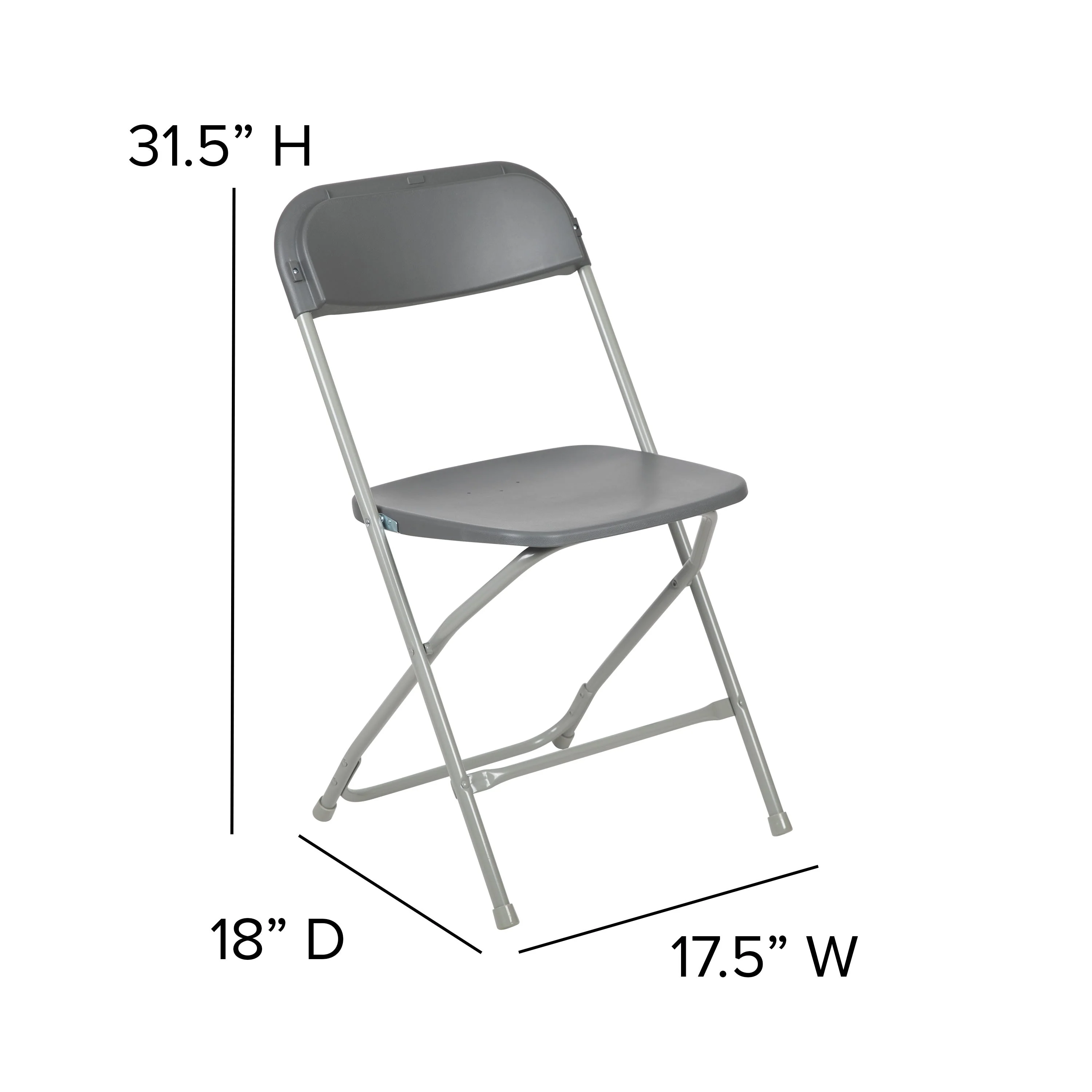 Hercules Series Plastic Folding Chair - 650LB Weight Capacity - Image 180