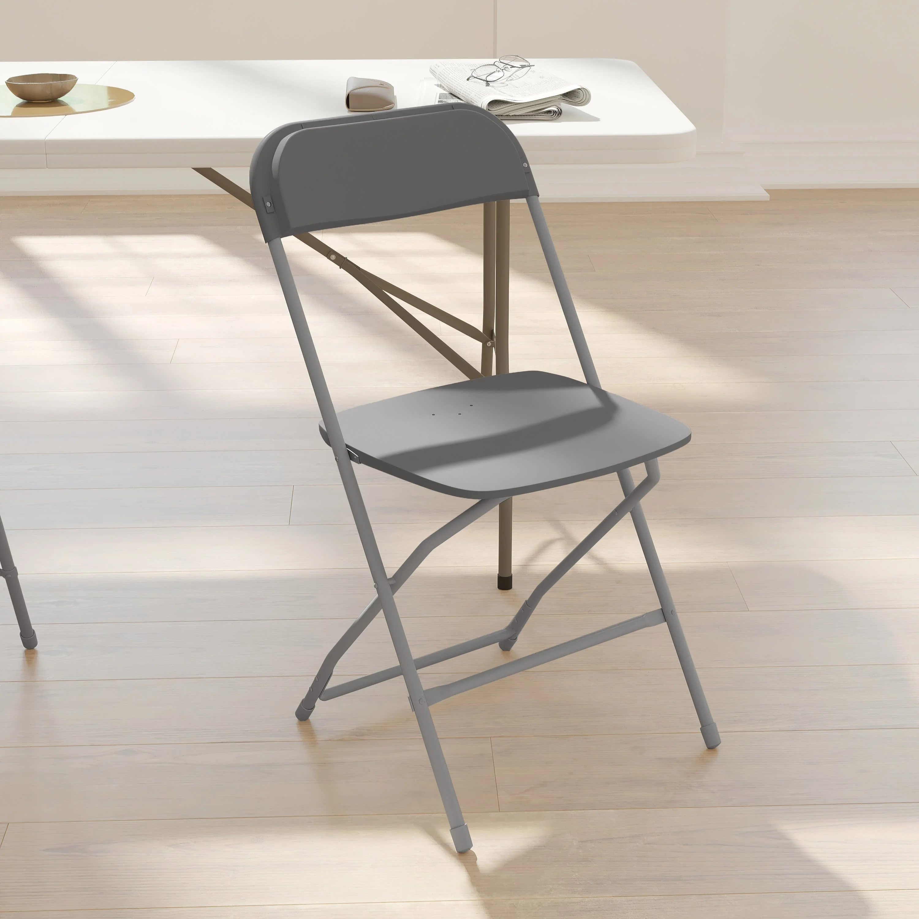 Hercules Series Plastic Folding Chair - 650LB Weight Capacity - Image 181