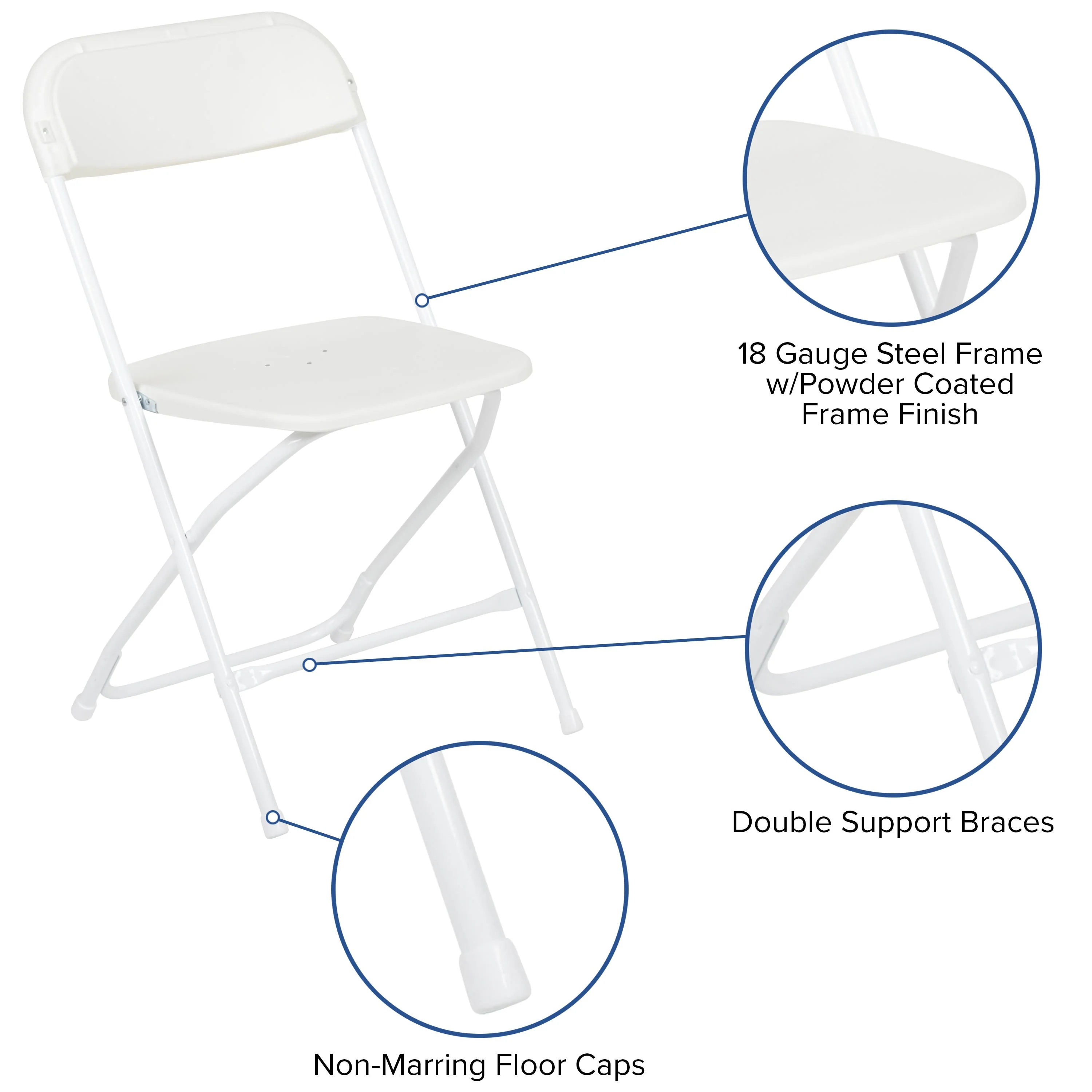 Hercules Series Plastic Folding Chair - 650LB Weight Capacity - Image 196