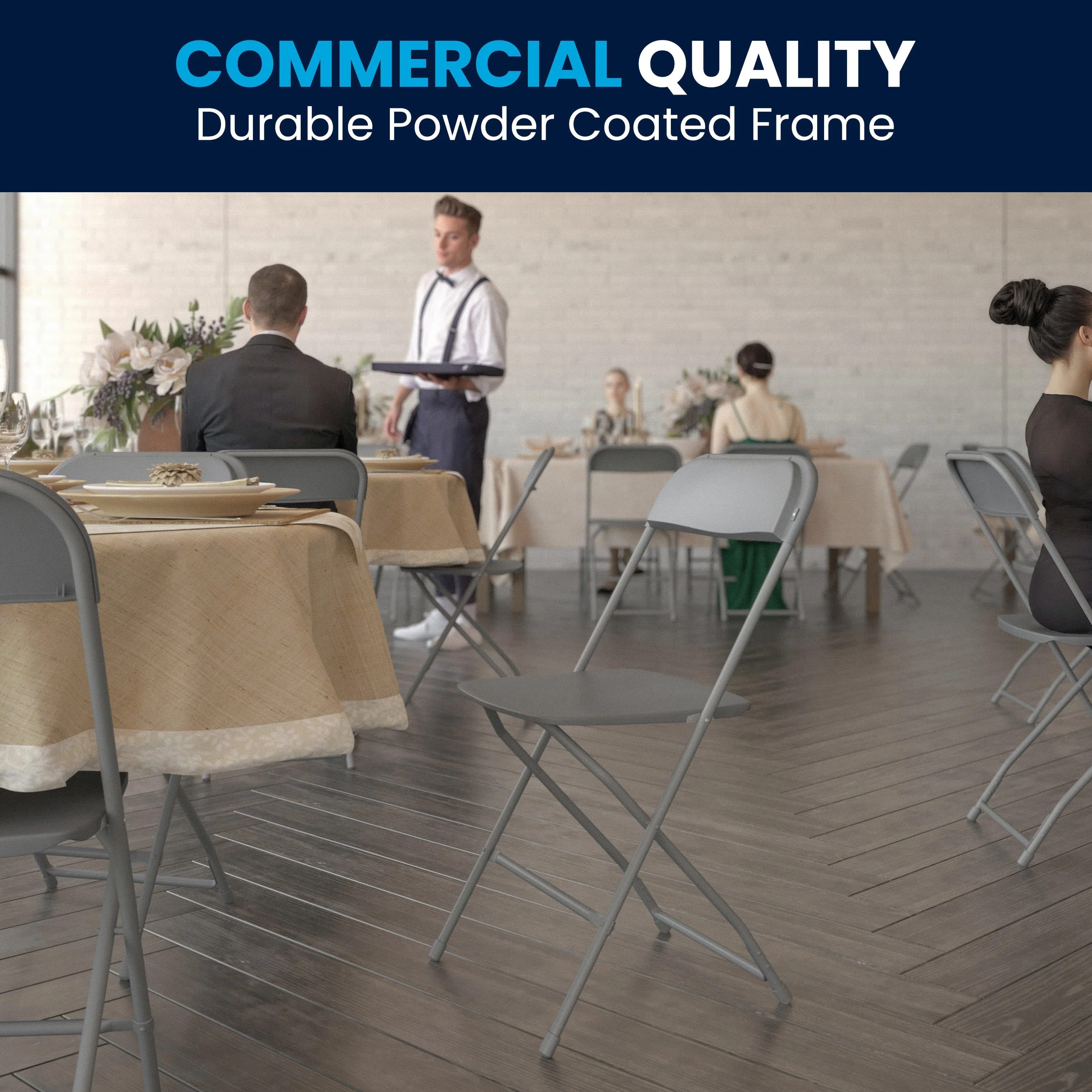 Hercules Series Plastic Folding Chair - 650LB Weight Capacity - Image 21