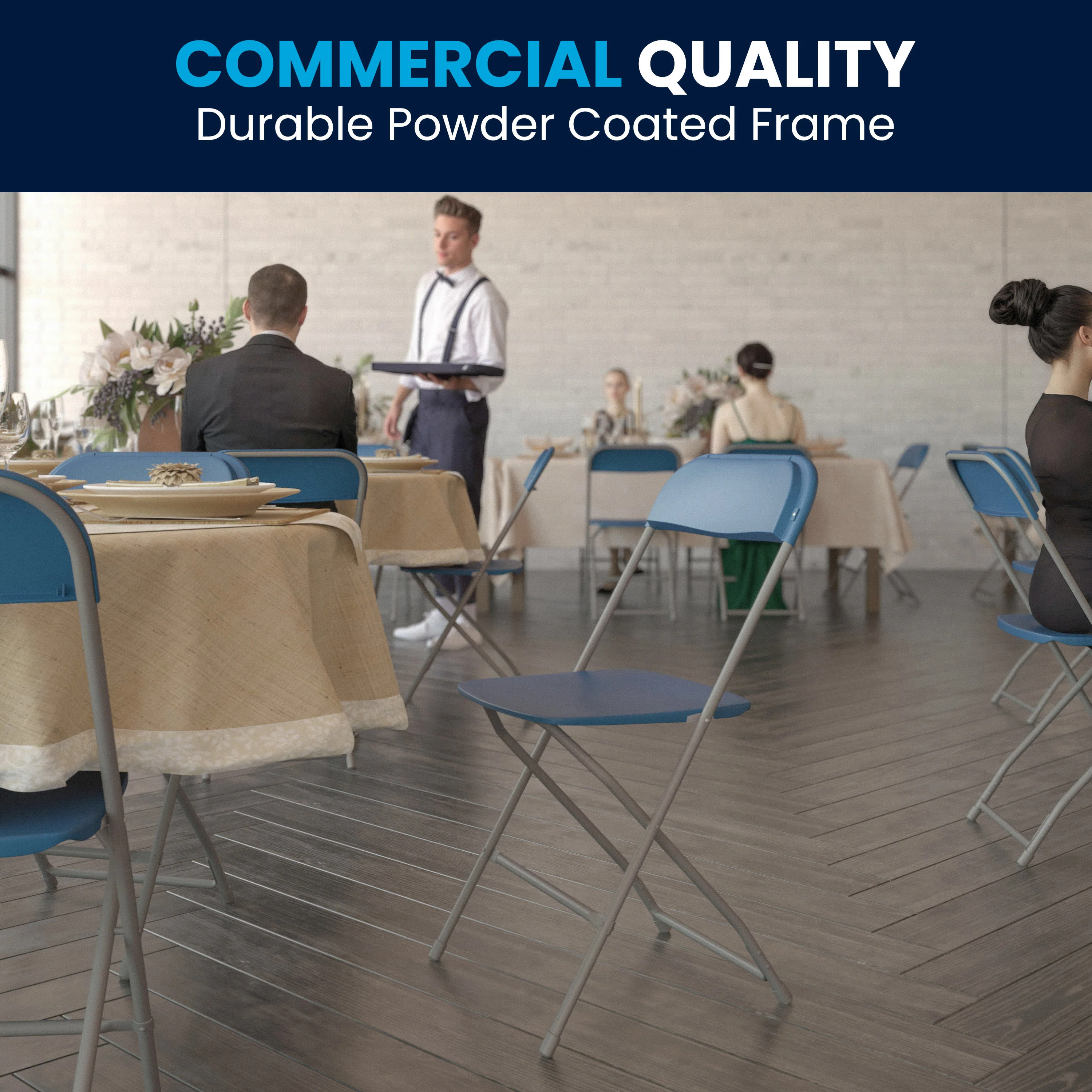 Hercules Series Plastic Folding Chair - 650LB Weight Capacity - Image 45