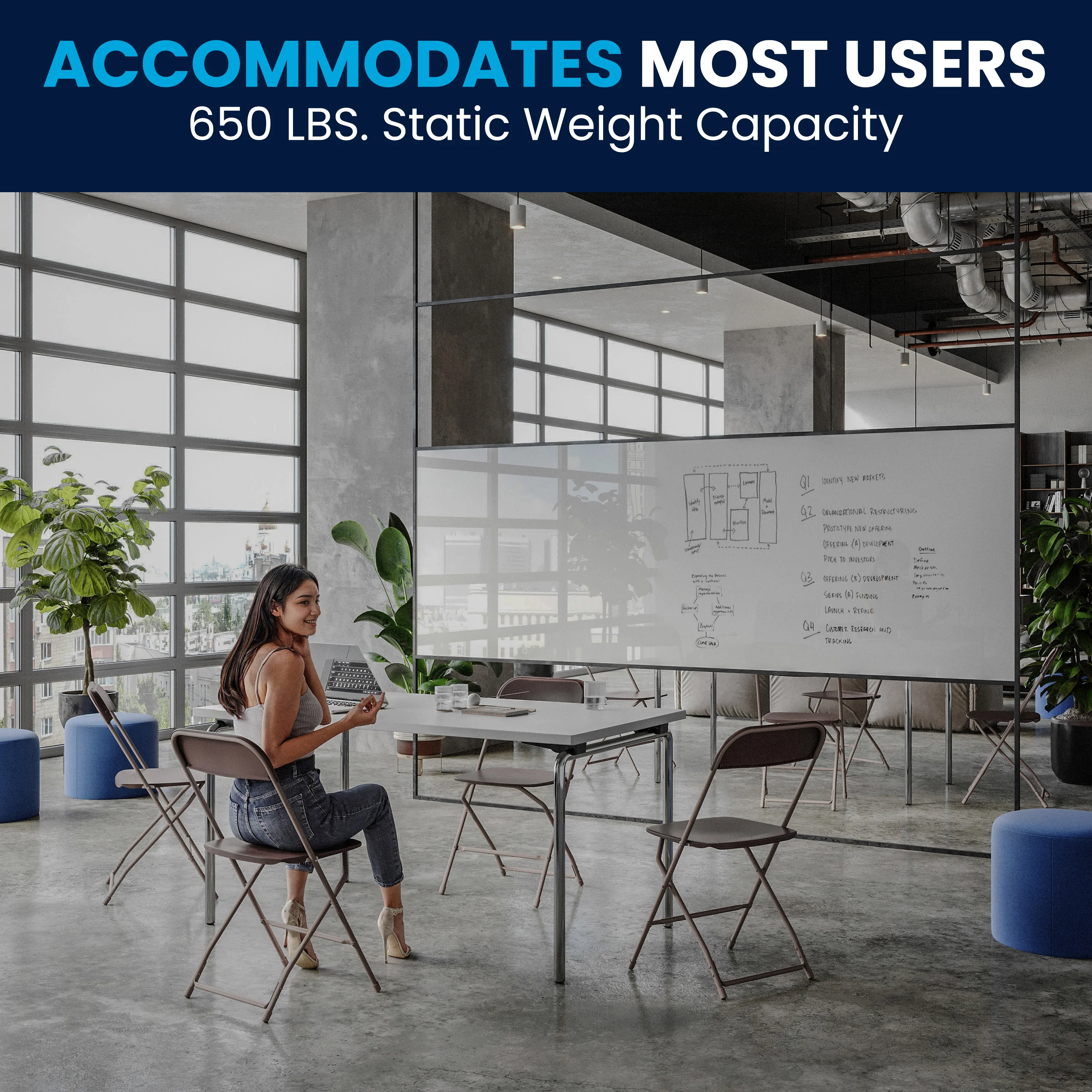 Hercules Series Plastic Folding Chair - 650LB Weight Capacity - Image 82