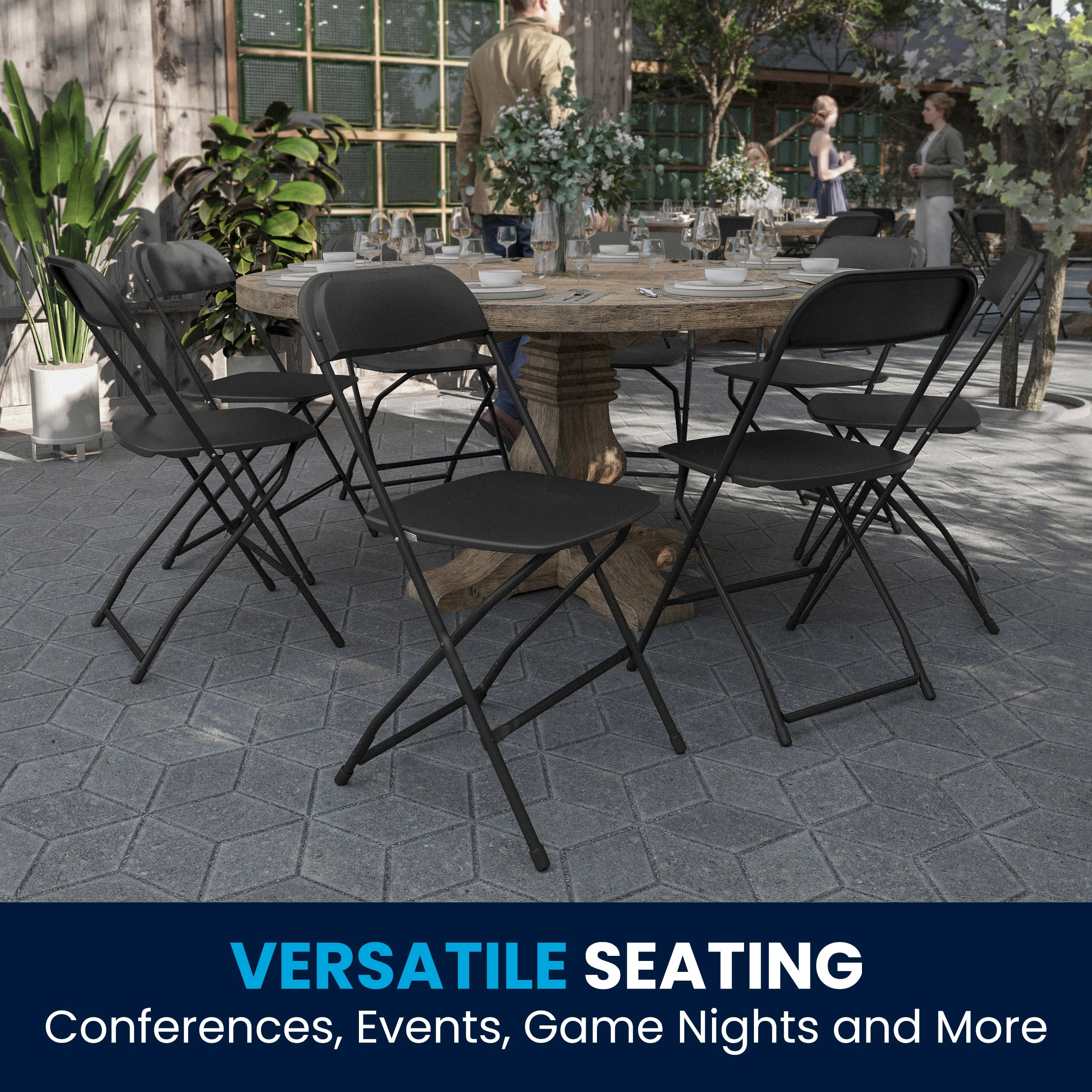 Hercules Series Plastic Folding Chair - 650LB Weight Capacity - Image 9