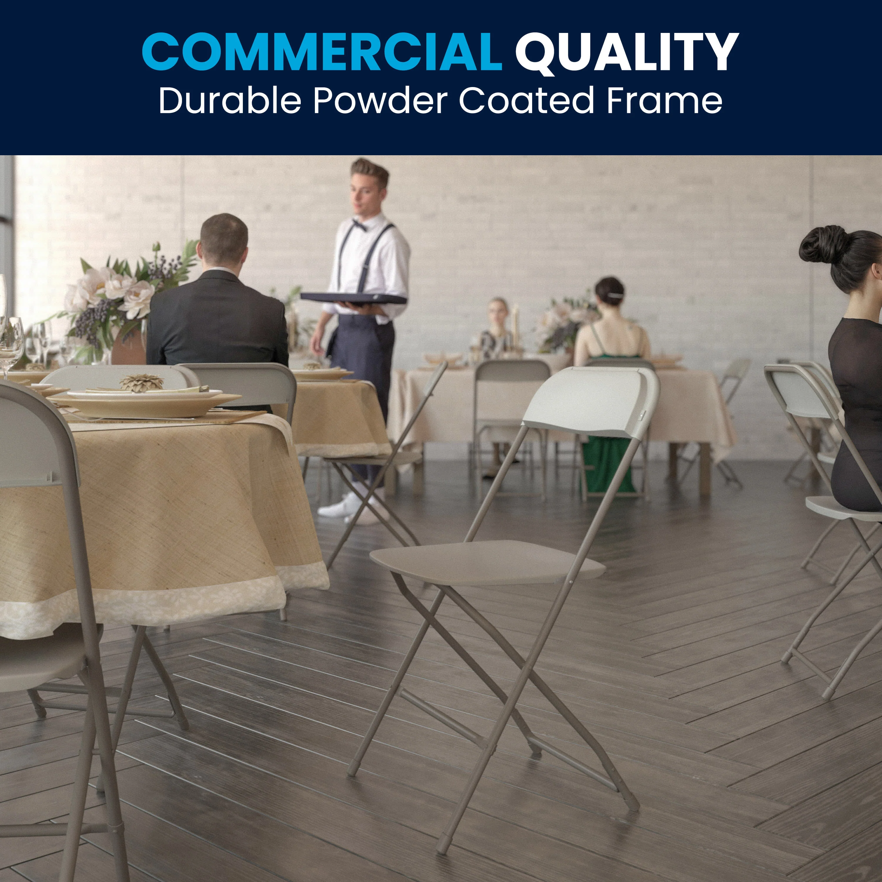 Hercules Series Plastic Folding Chair - 650LB Weight Capacity - Image 93