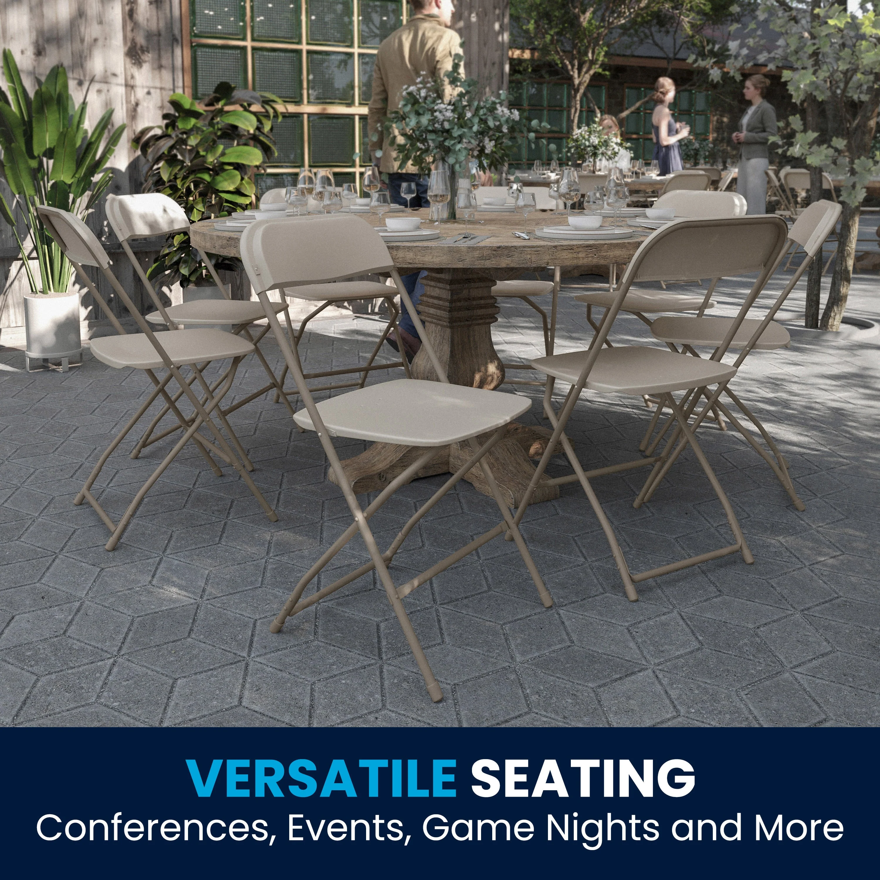 Hercules Series Plastic Folding Chair - 650LB Weight Capacity - Image 99