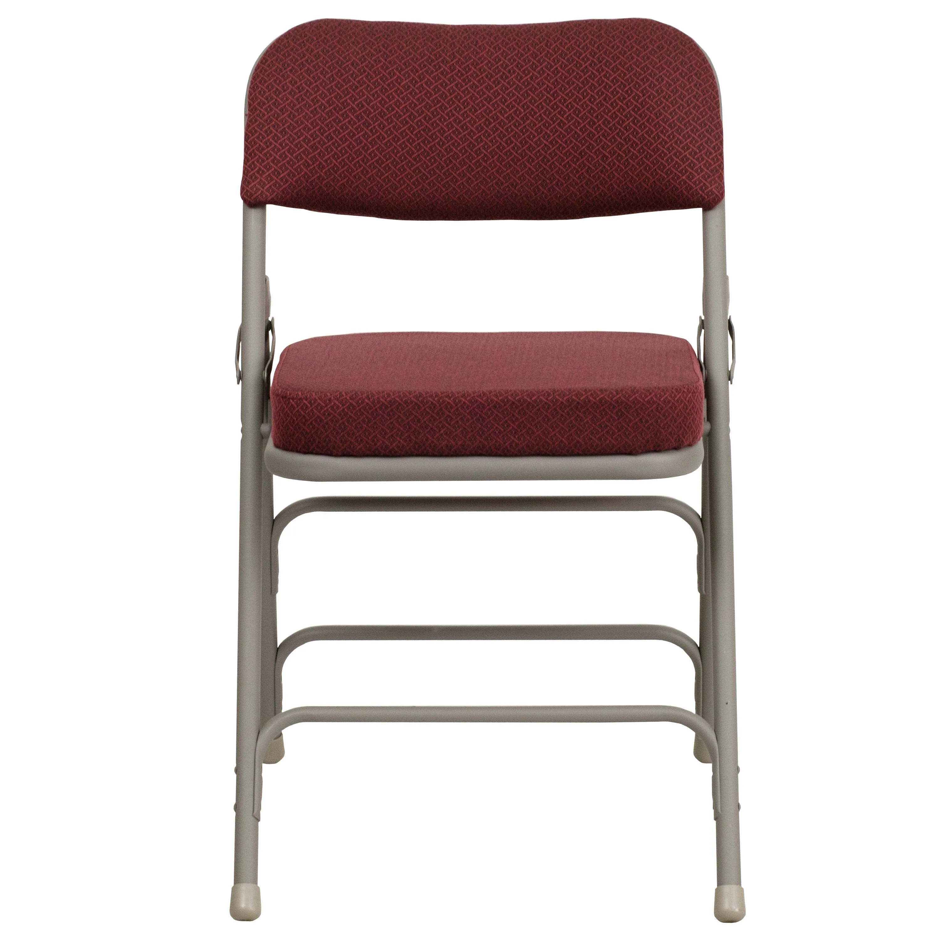 HERCULES Series 18.5"W Premium Curved Triple Braced & Double Hinged Fabric Upholstered Metal Folding Chair - Image 10