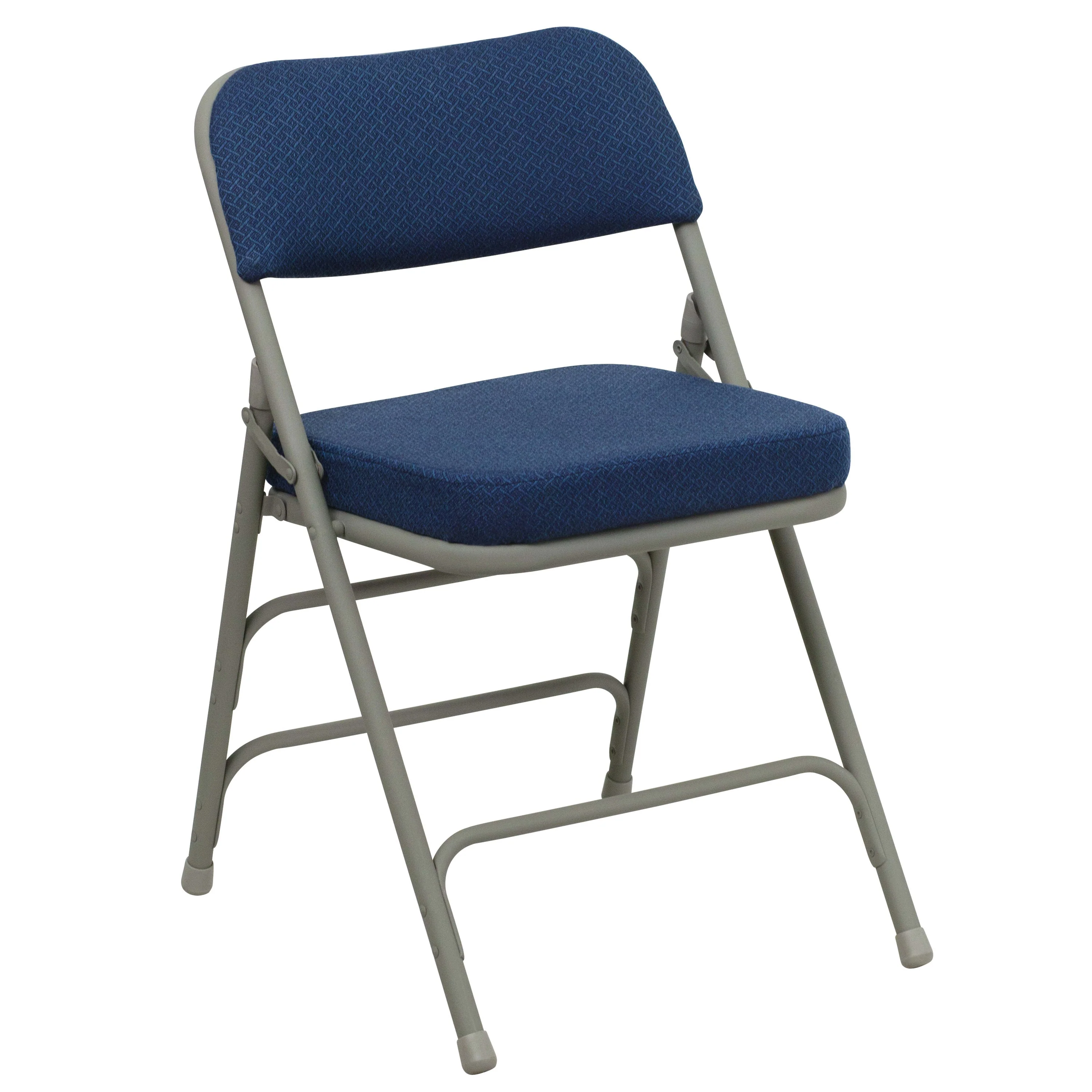 HERCULES Series 18.5"W Premium Curved Triple Braced & Double Hinged Fabric Upholstered Metal Folding Chair - Image 13