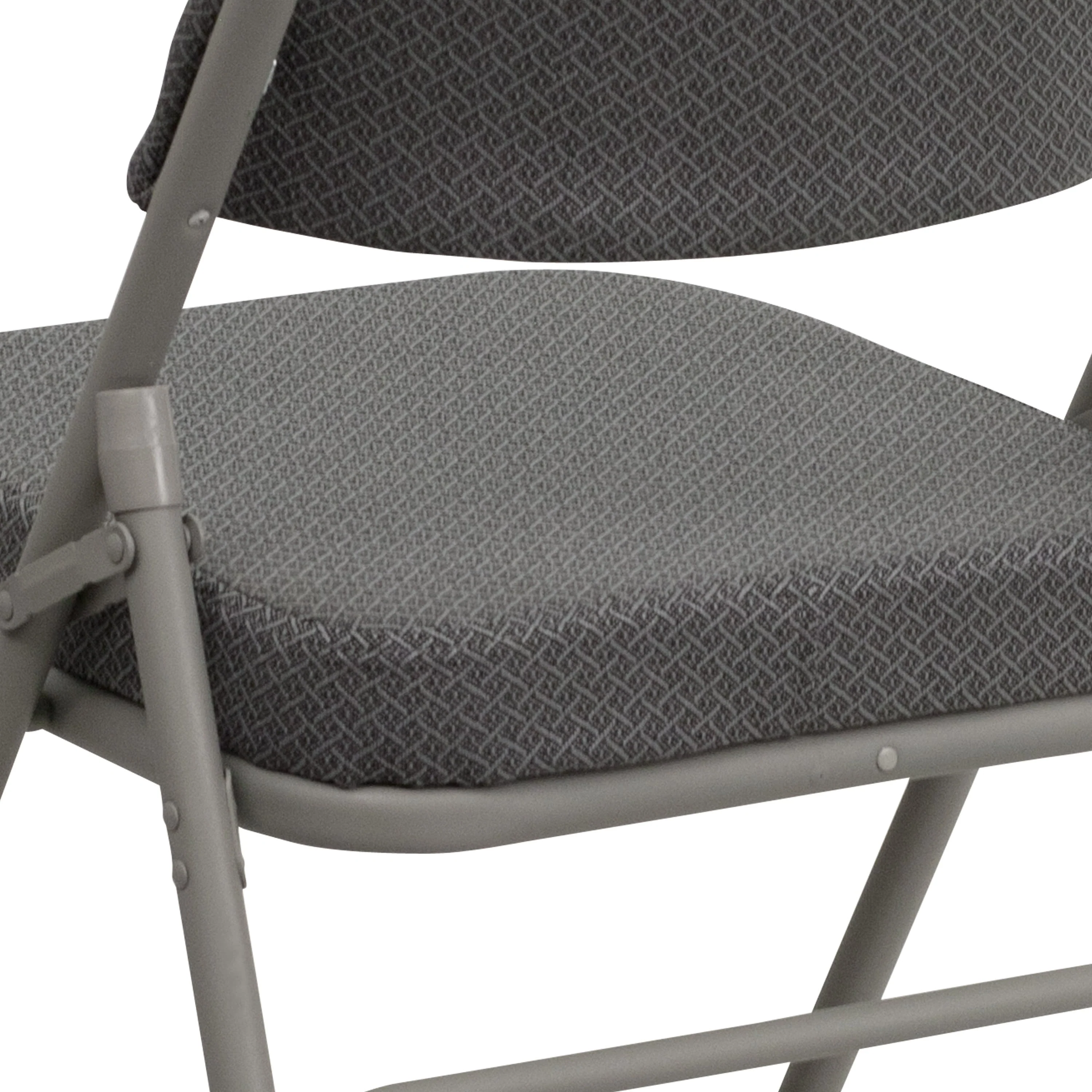 HERCULES Series 18.5"W Premium Curved Triple Braced & Double Hinged Fabric Upholstered Metal Folding Chair - Image 32