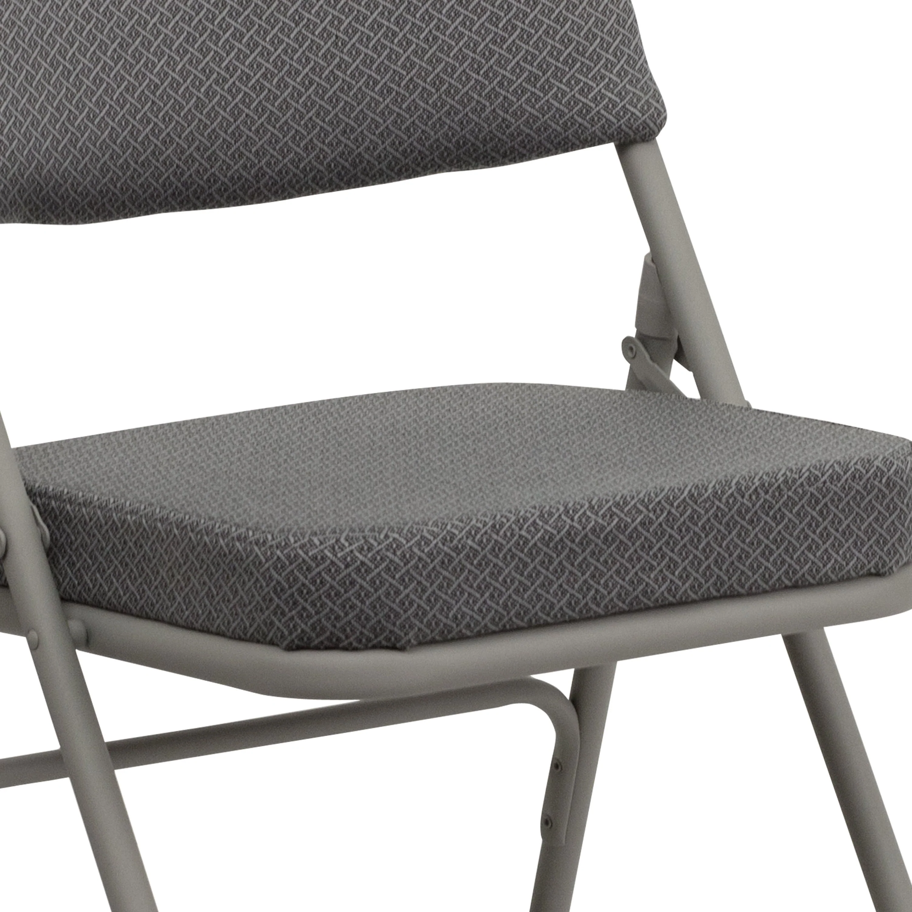 HERCULES Series 18.5"W Premium Curved Triple Braced & Double Hinged Fabric Upholstered Metal Folding Chair - Image 35