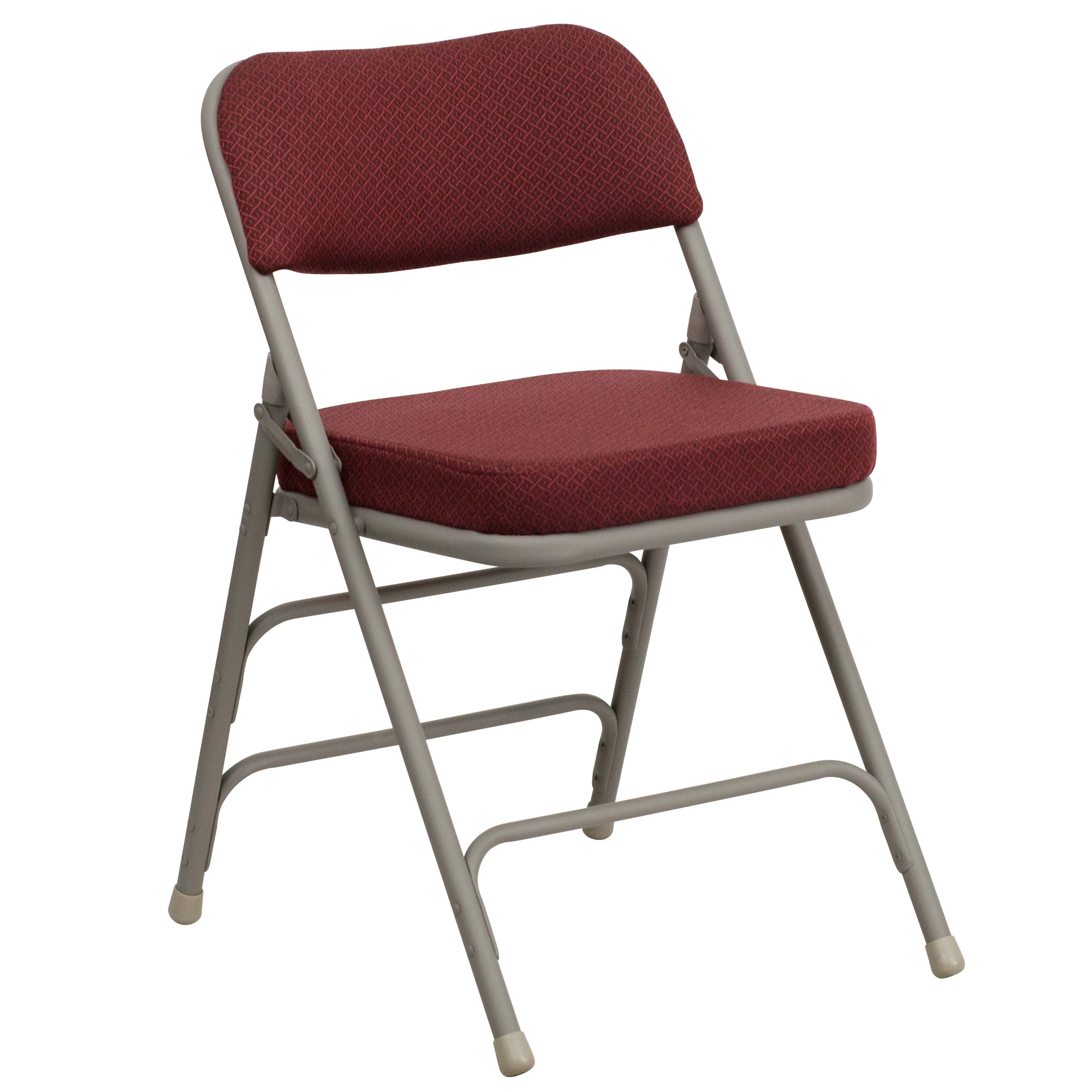 HERCULES Series 18.5"W Premium Curved Triple Braced & Double Hinged Fabric Upholstered Metal Folding Chair - Image 39