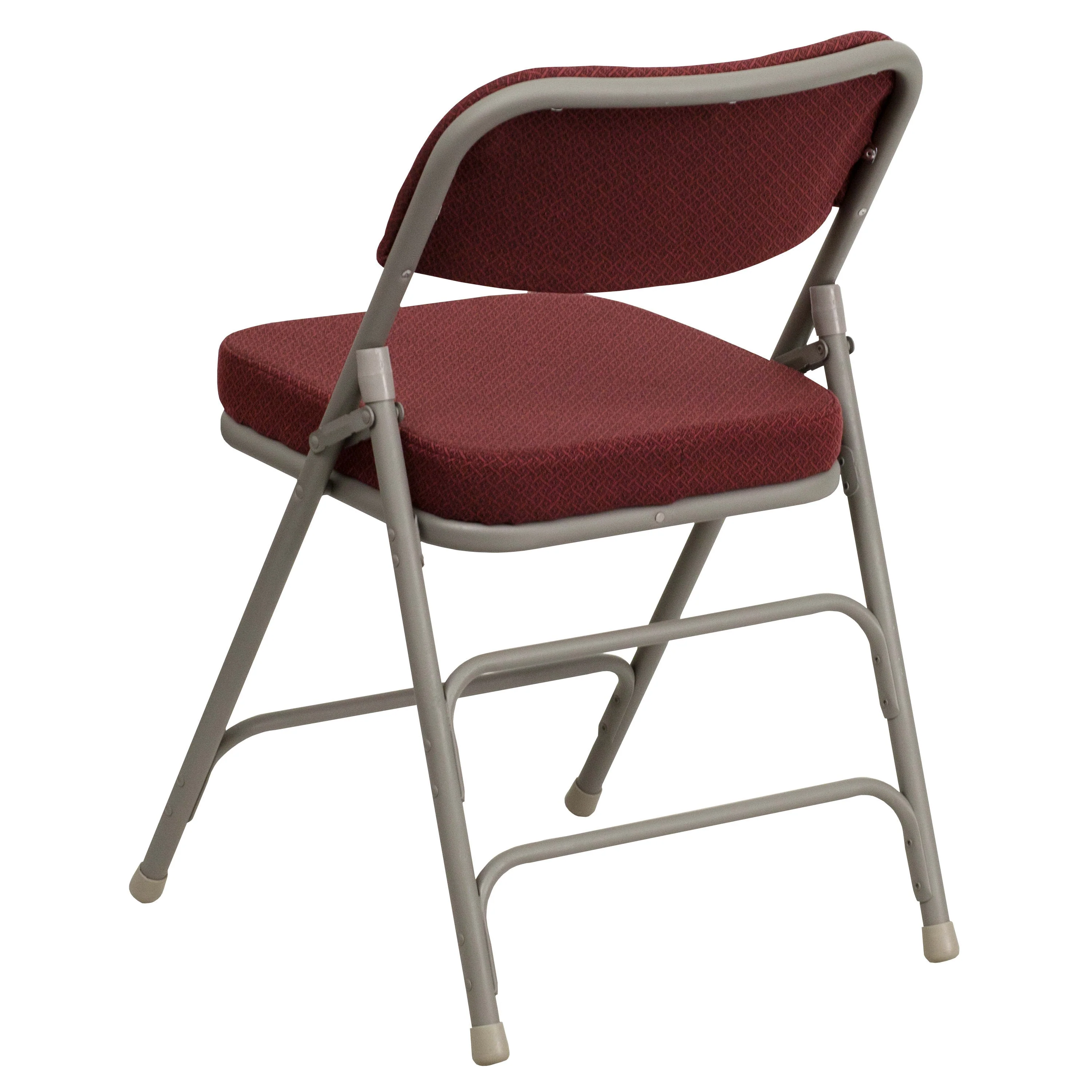 HERCULES Series 18.5"W Premium Curved Triple Braced & Double Hinged Fabric Upholstered Metal Folding Chair - Image 7