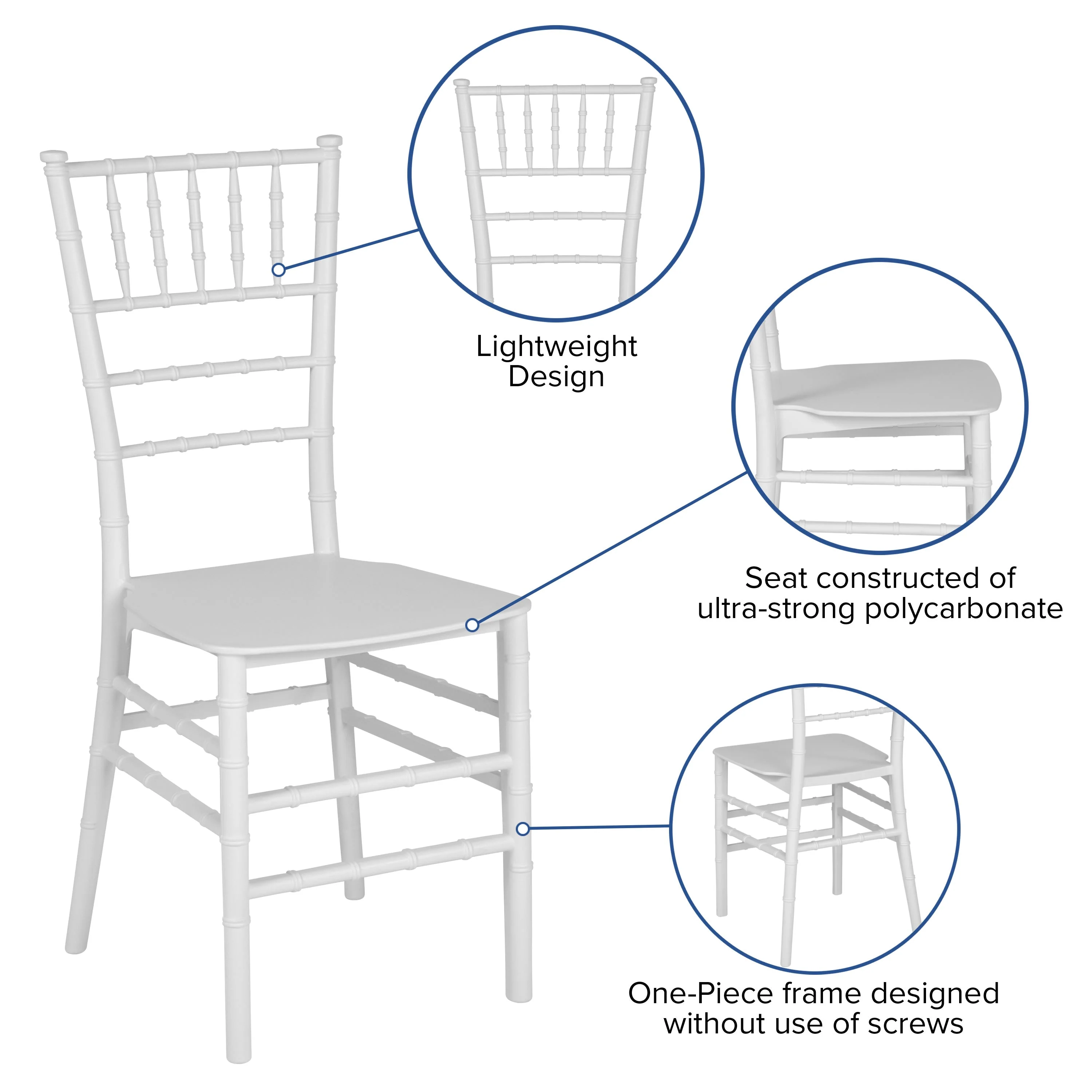 HERCULES Series Resin Stackable Chiavari Chair - Image 16
