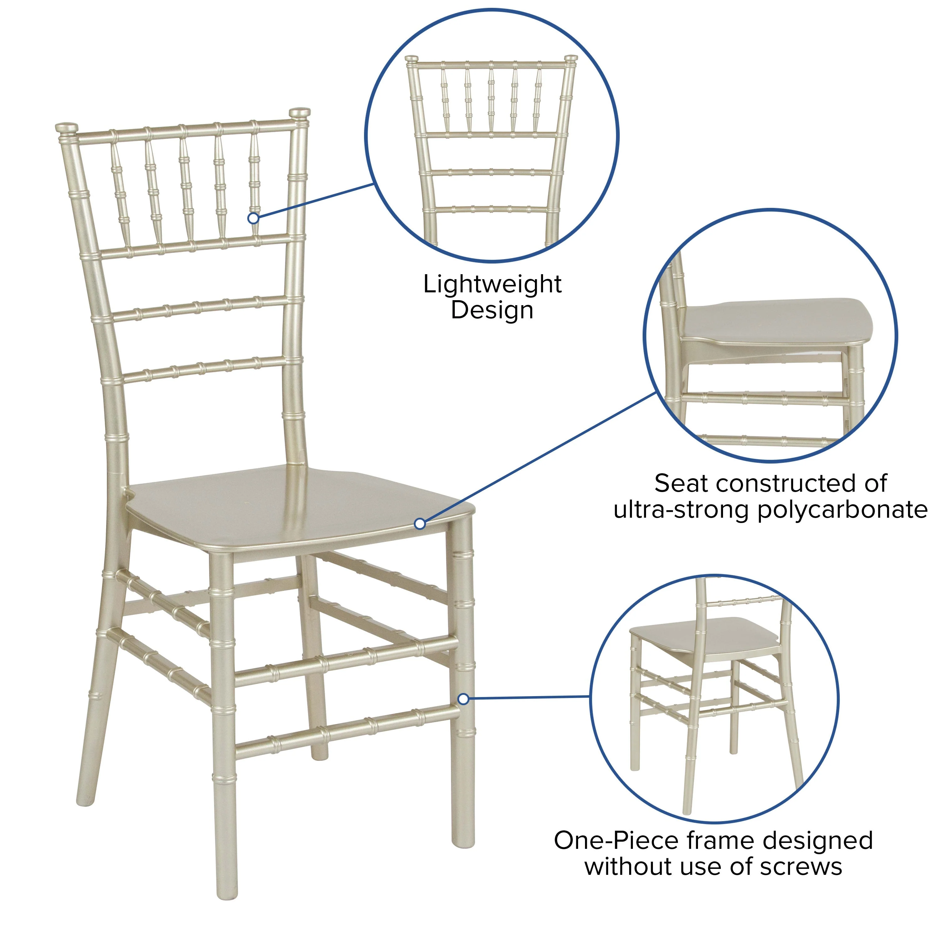 HERCULES Series Resin Stackable Chiavari Chair - Image 56