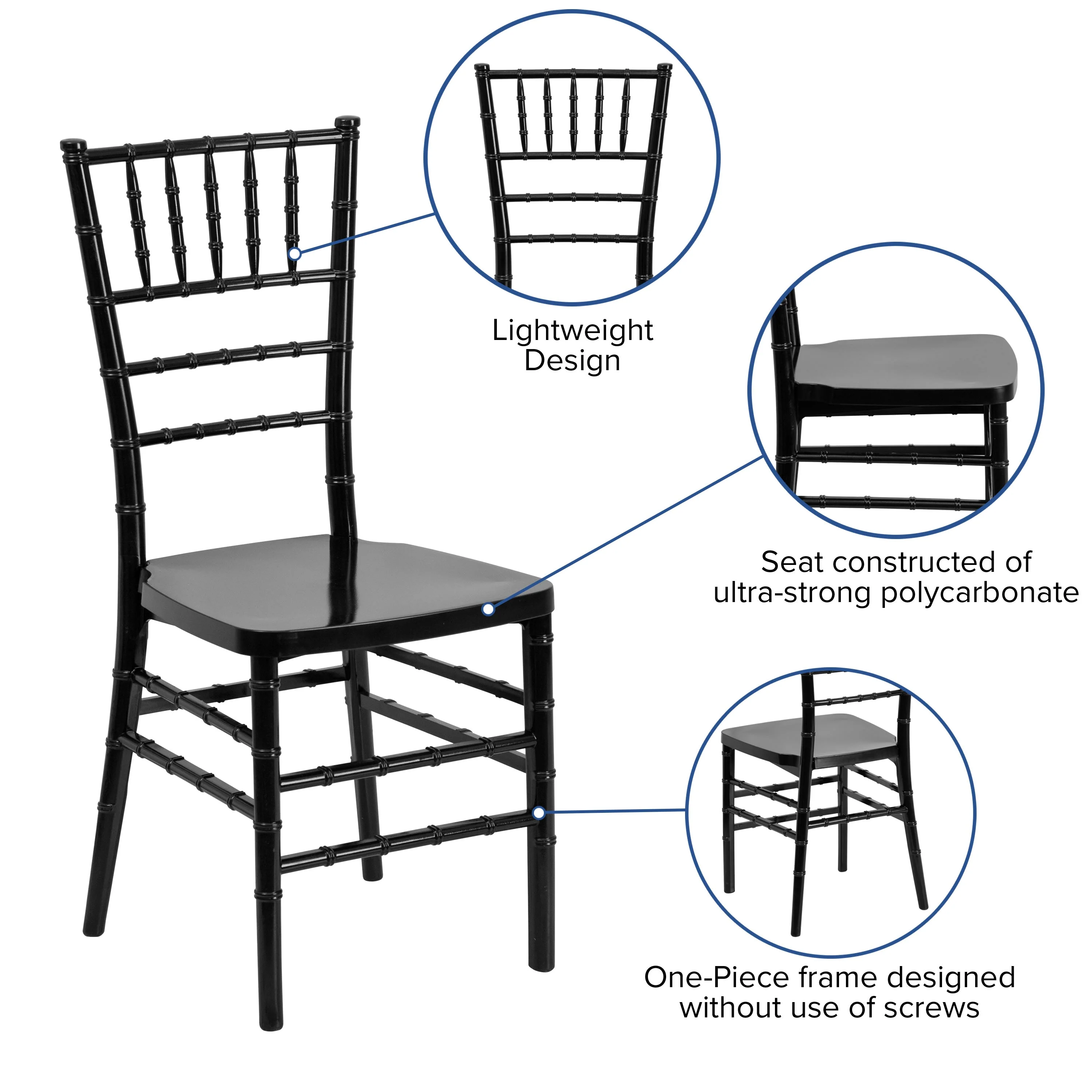 HERCULES PREMIUM Series Resin Stacking Chiavari Chair - Image 41