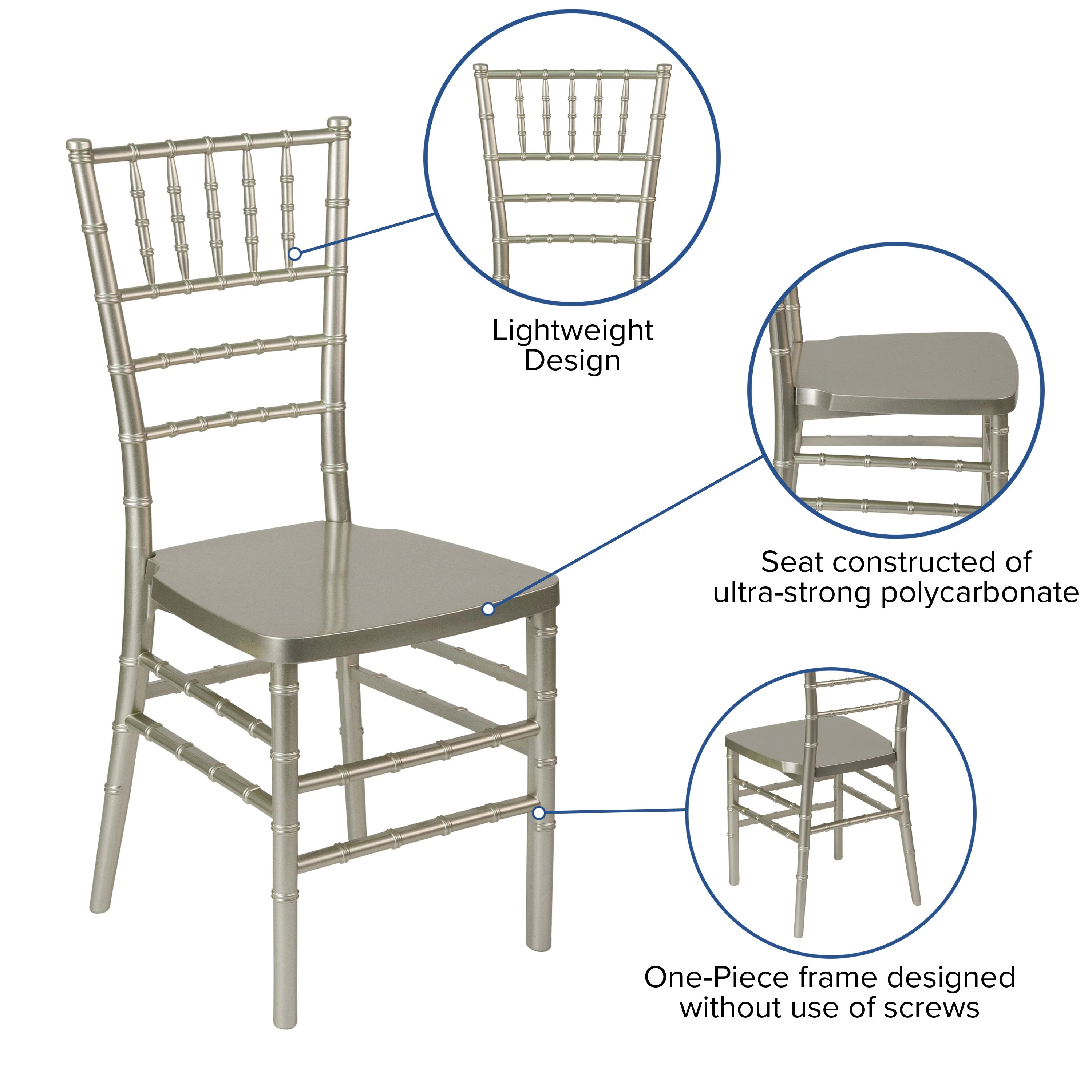 HERCULES PREMIUM Series Resin Stacking Chiavari Chair - Image 58