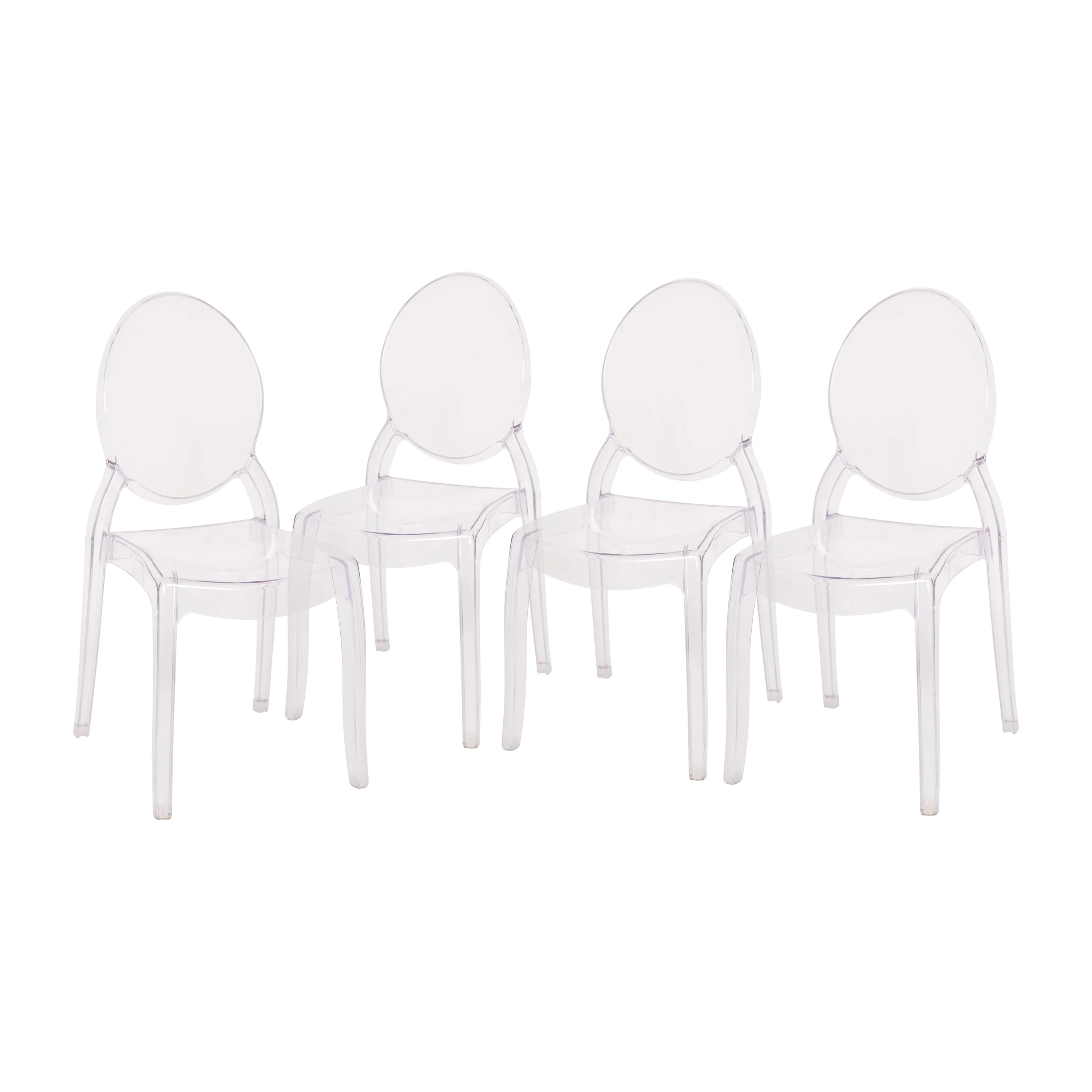 Set of 4 Extra Wide Resin 700 LB. Weight Capacity Banquet and Event Ghost Chairs for Indoor/Outdoor Use - Image 15