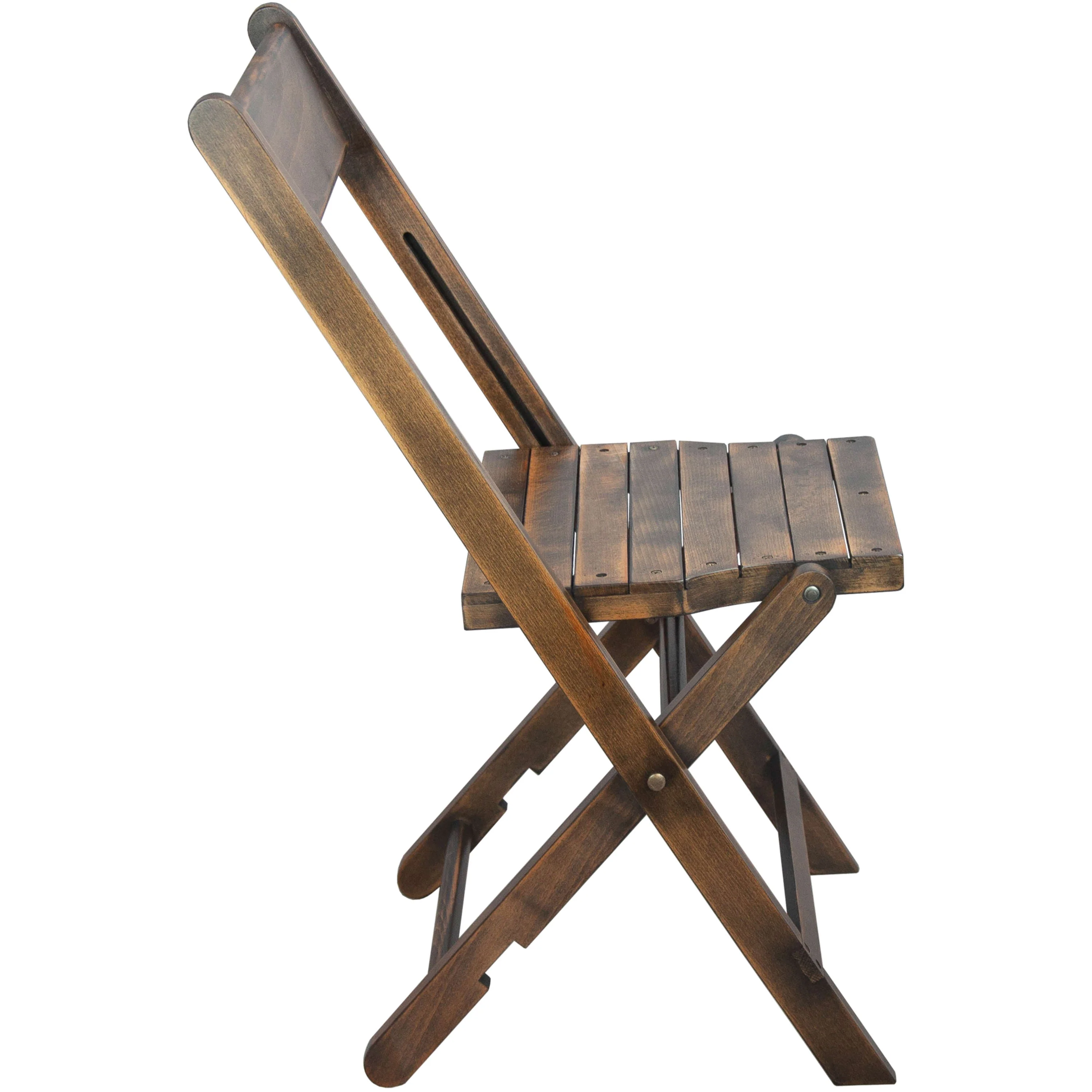 Advantage Slatted Wood Folding Wedding Chair - Image 3