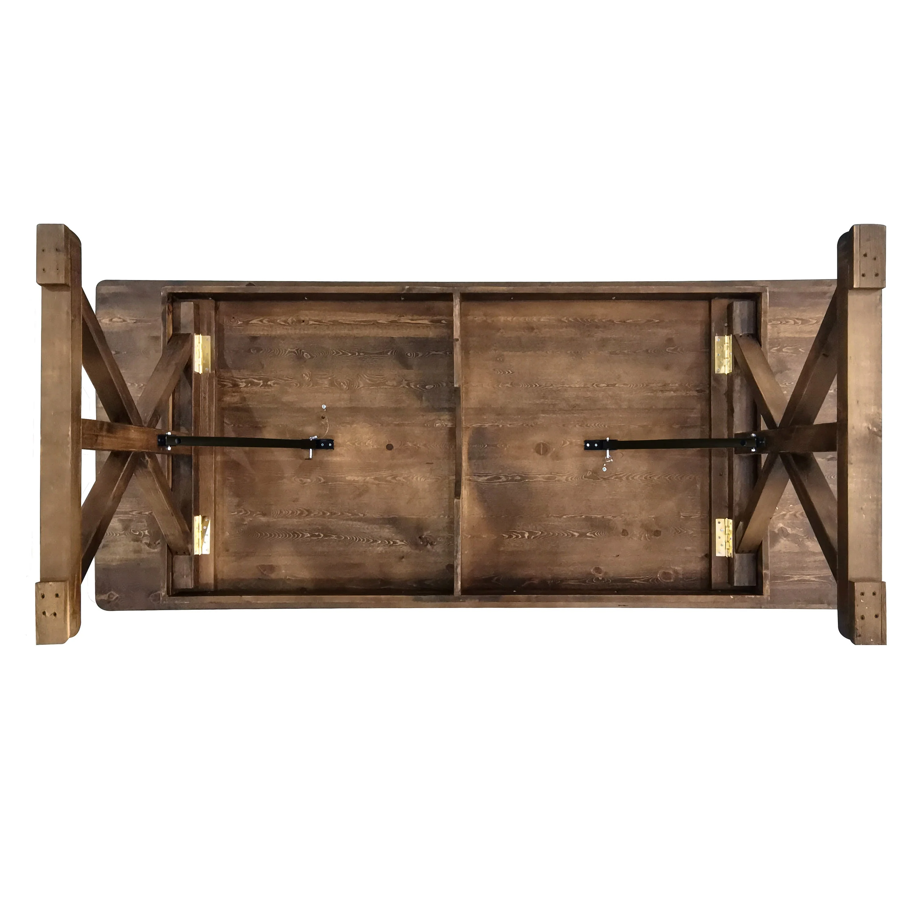 HERCULES 8' x 40" Rectangular Solid Pine Folding Farm Table with X Legs - Image 12