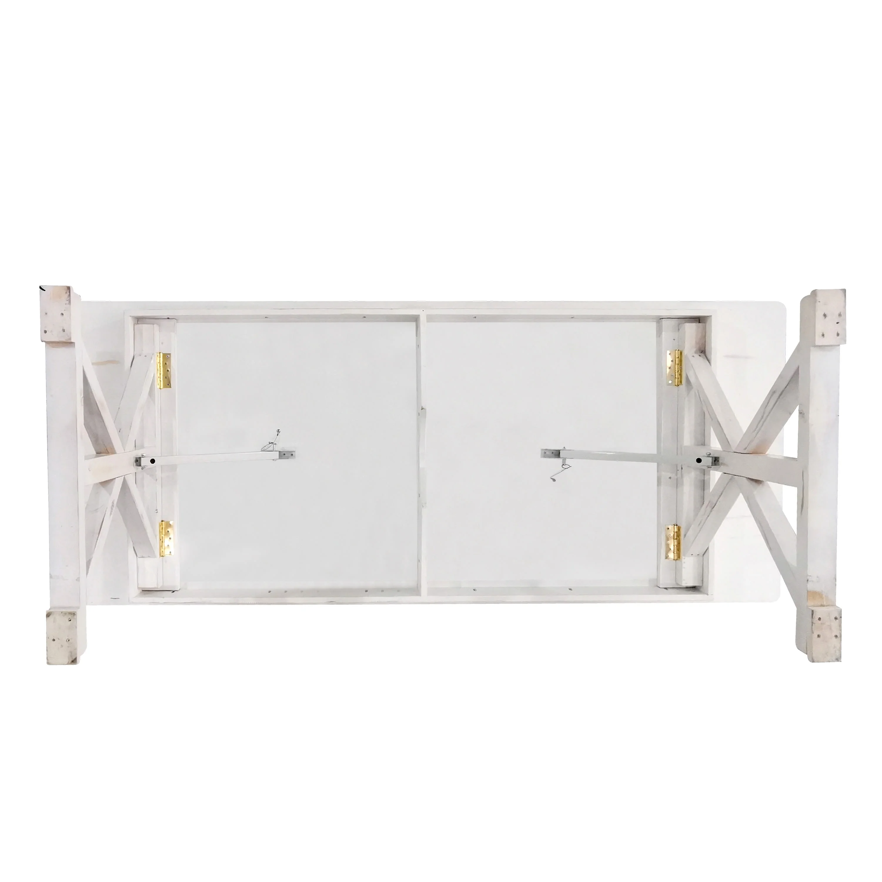 HERCULES 8' x 40" Rectangular Solid Pine Folding Farm Table with X Legs - Image 26