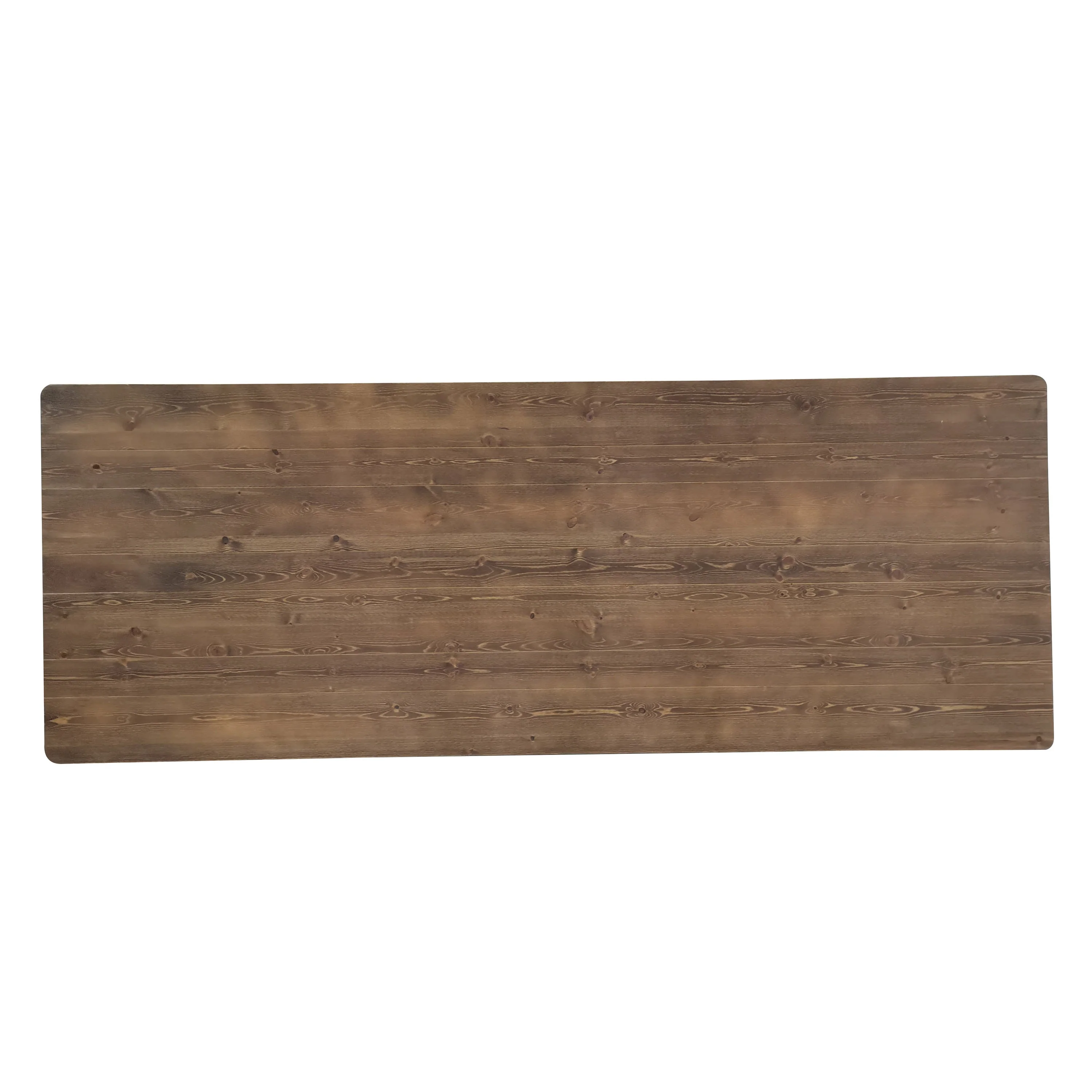 HERCULES 9' x 40" Rectangular Solid Pine Folding Farm Table with X Legs - Image 25