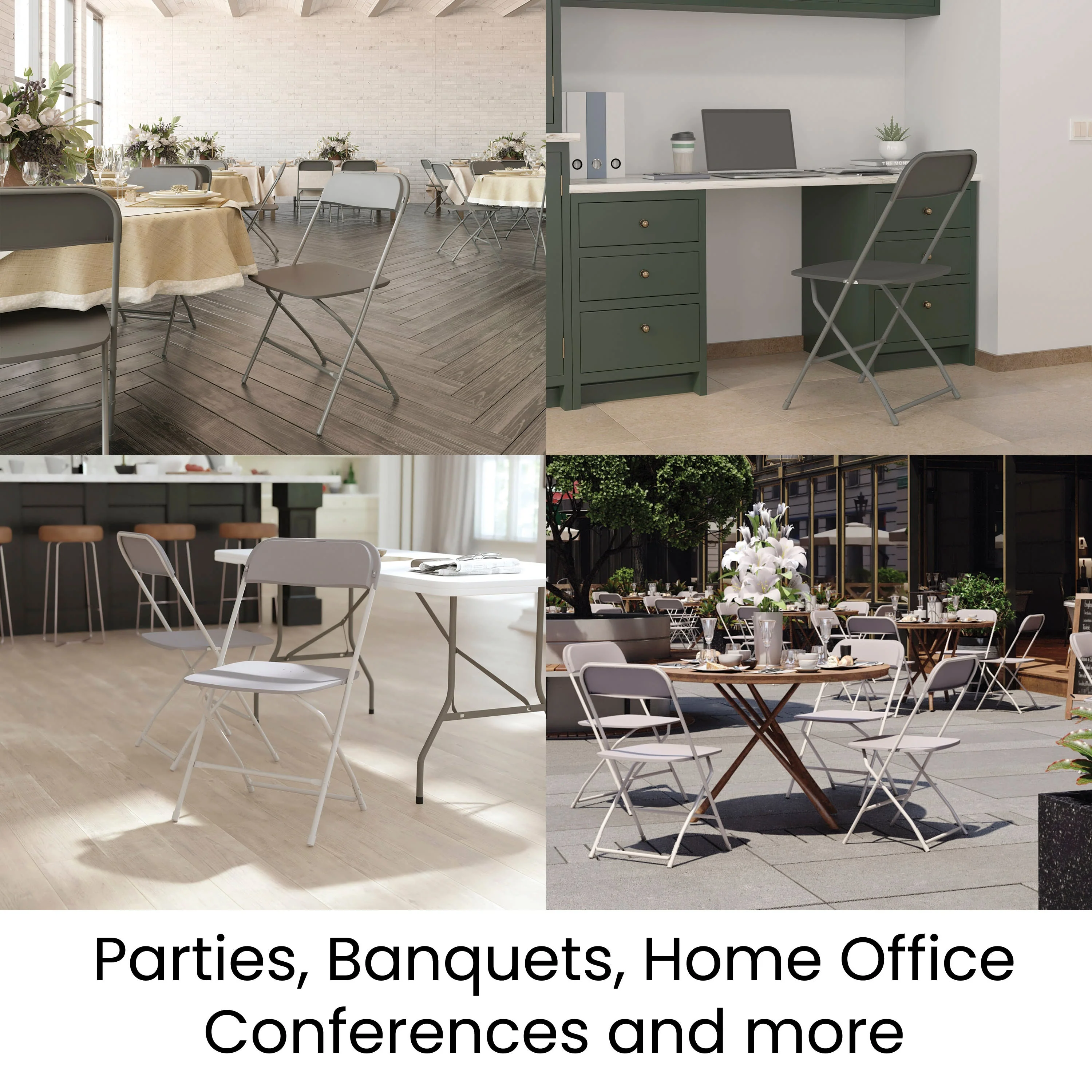 Hercules Big and Tall Commercial Folding Chair - Extra Wide 650LB. Capacity - Durable Plastic - Image 19