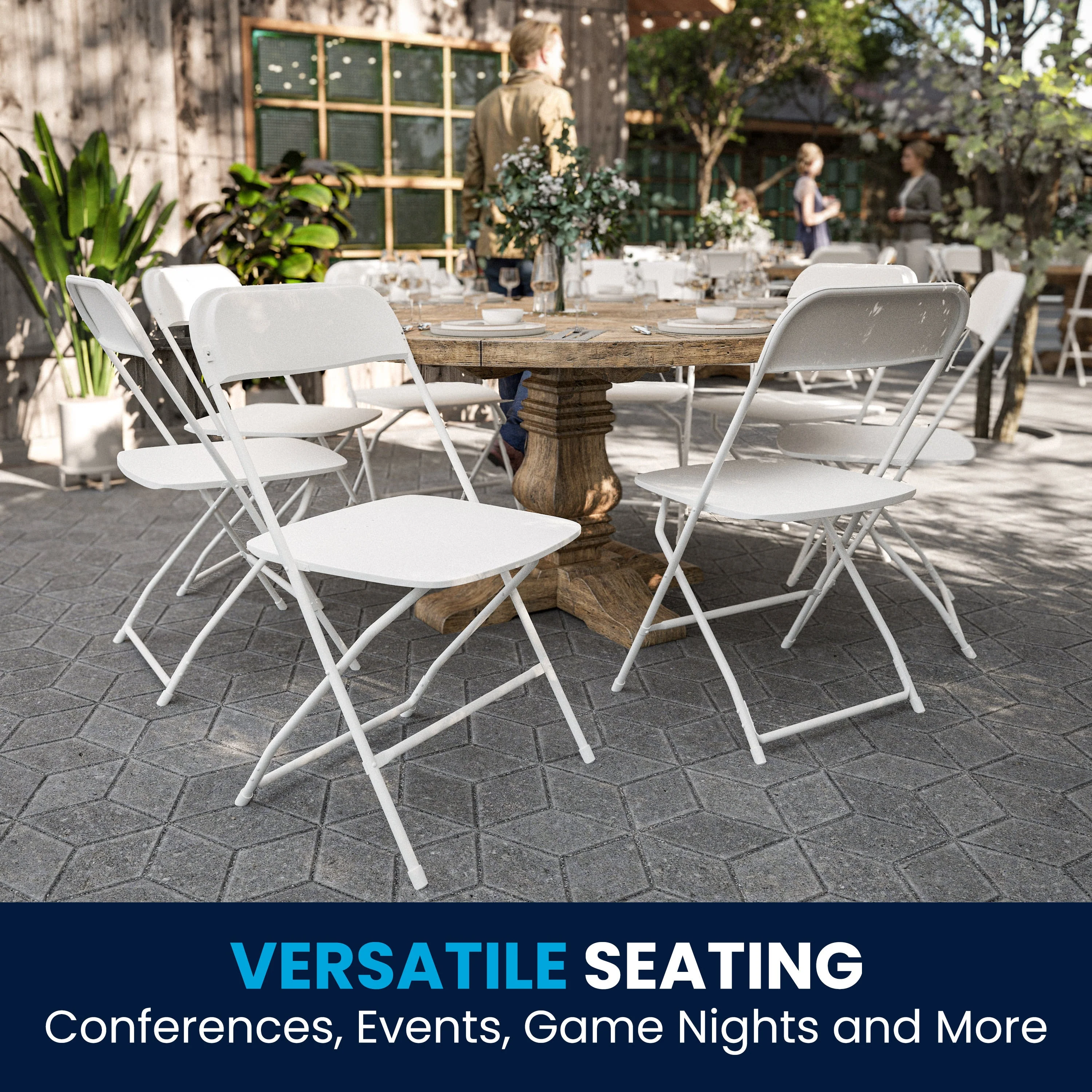 Hercules Big and Tall Commercial Folding Chair - Extra Wide 650LB. Capacity - Durable Plastic - Image 43