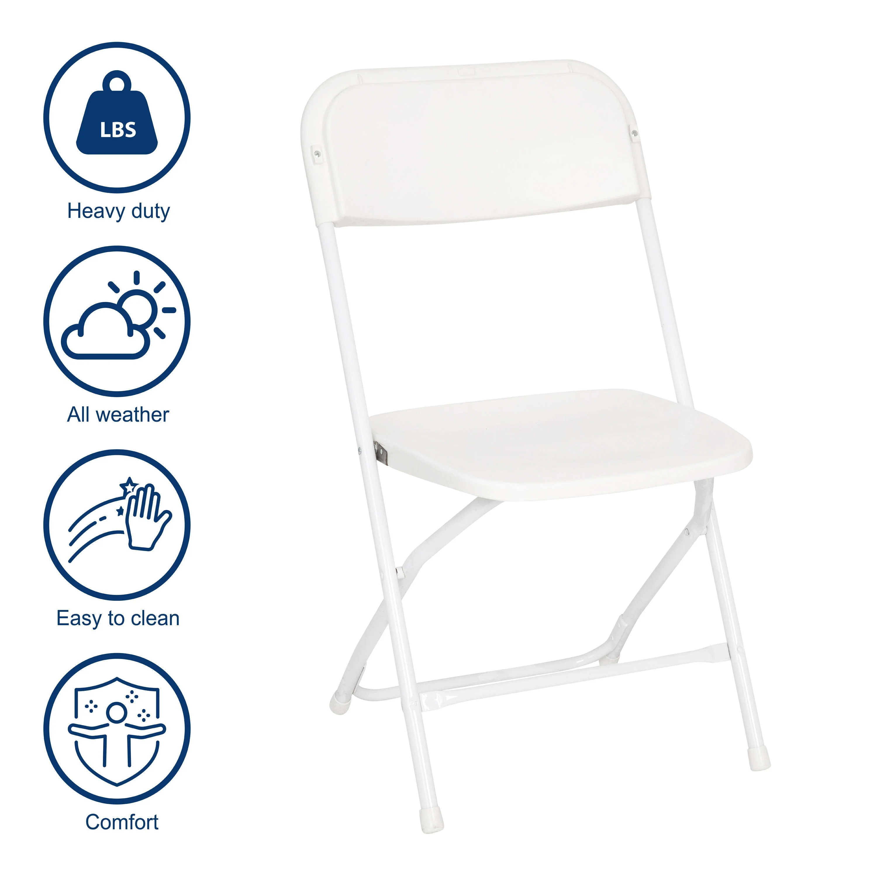 Hercules Big and Tall Commercial Folding Chair - Extra Wide 650LB. Capacity - Durable Plastic - Image 91