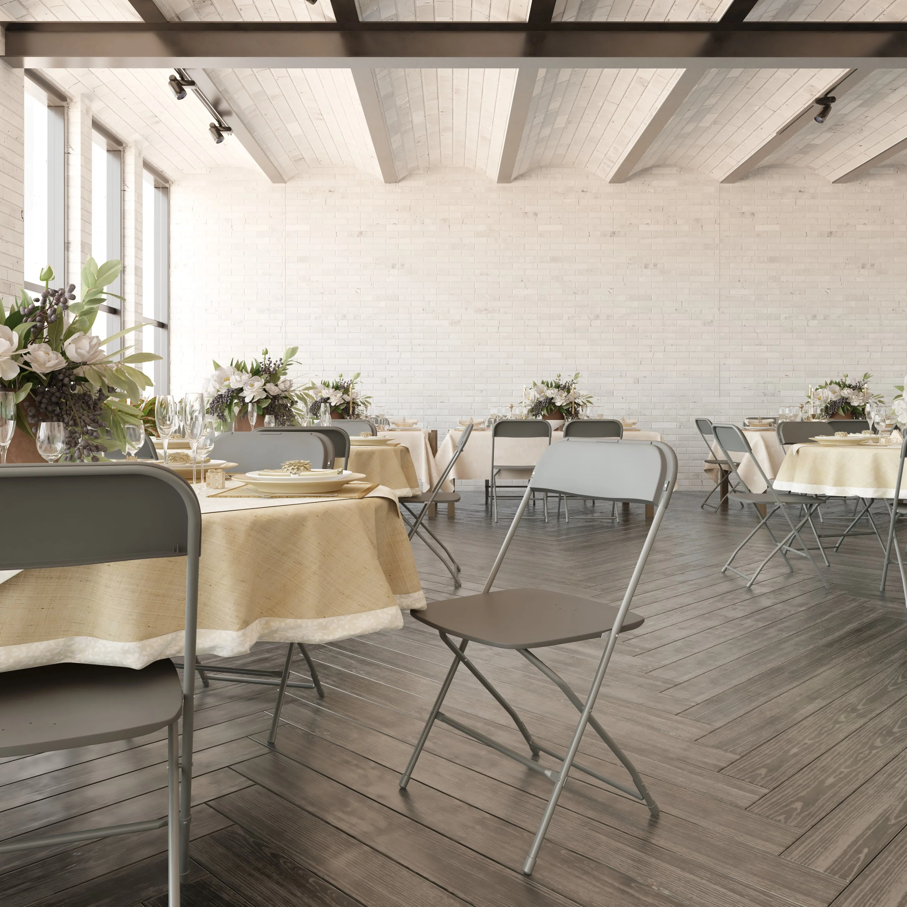 Hercules Big and Tall Commercial Folding Chair - Extra Wide 650LB. Capacity - Durable Plastic - 4-Pack - Image 11