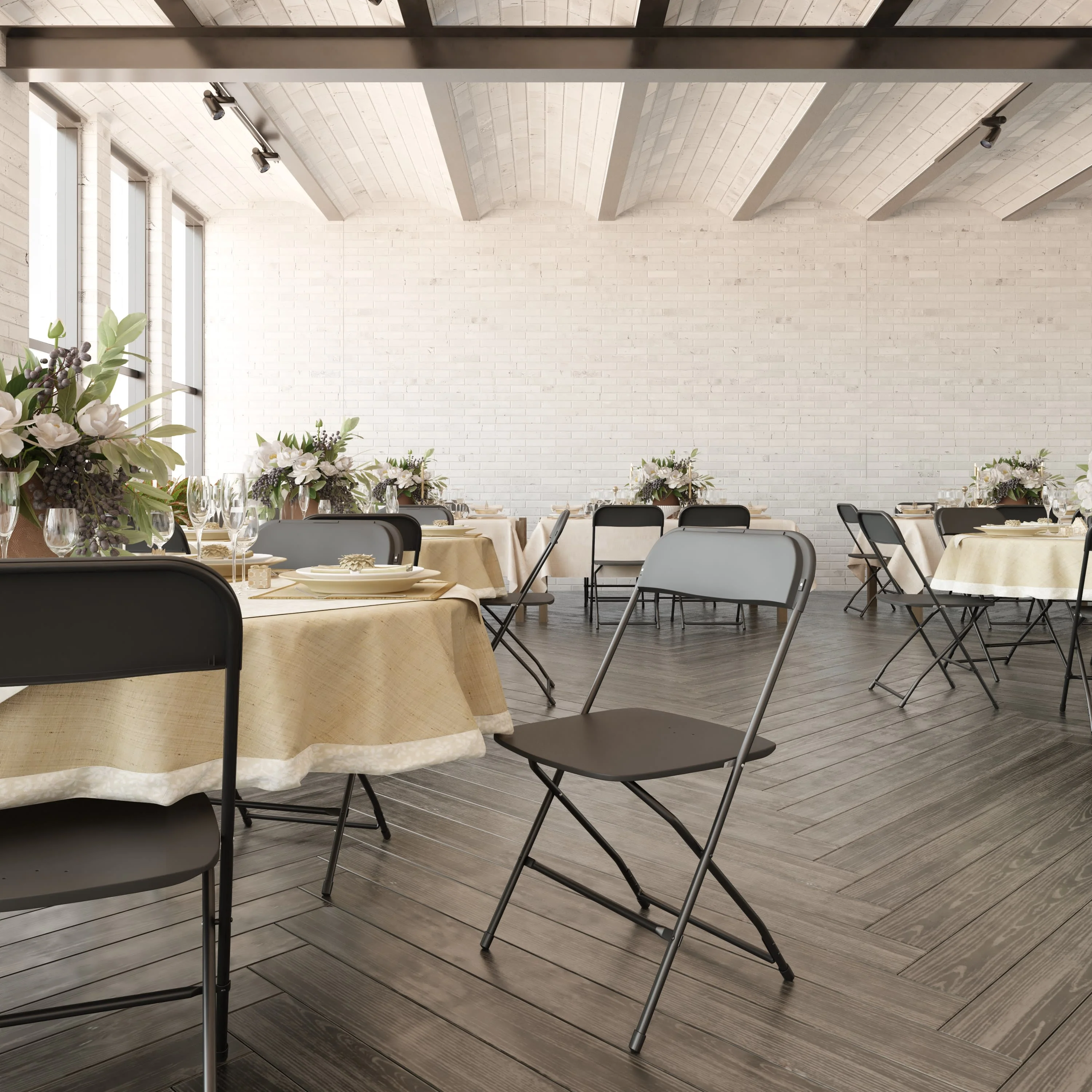 Hercules Big and Tall Commercial Folding Chair - Extra Wide 650LB. Capacity - Durable Plastic - 4-Pack - Image 29