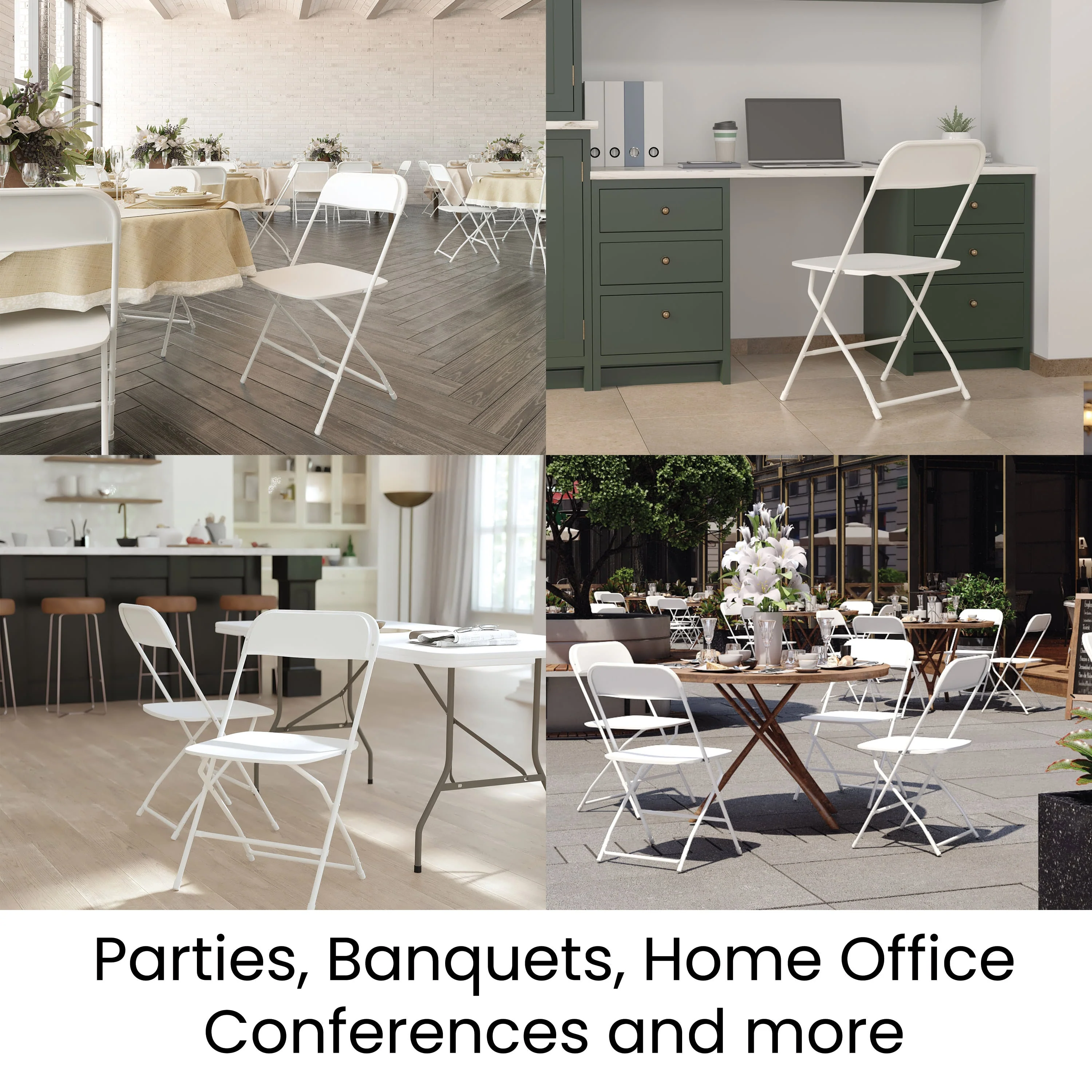 Hercules Big and Tall Commercial Folding Chair - Extra Wide 650LB. Capacity - Durable Plastic - 4-Pack - Image 39