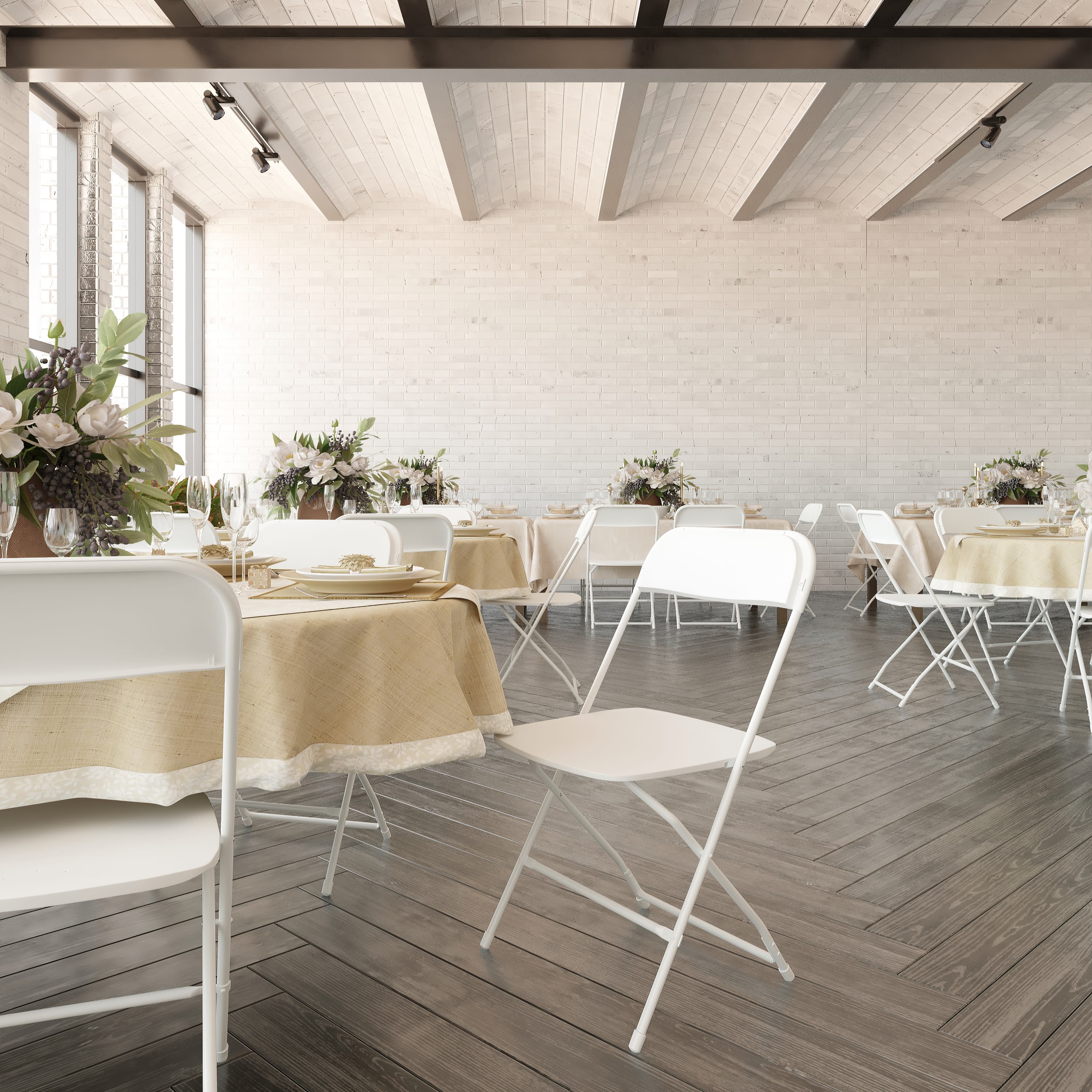 Hercules Big and Tall Commercial Folding Chair - Extra Wide 650LB. Capacity - Durable Plastic - 4-Pack - Image 47