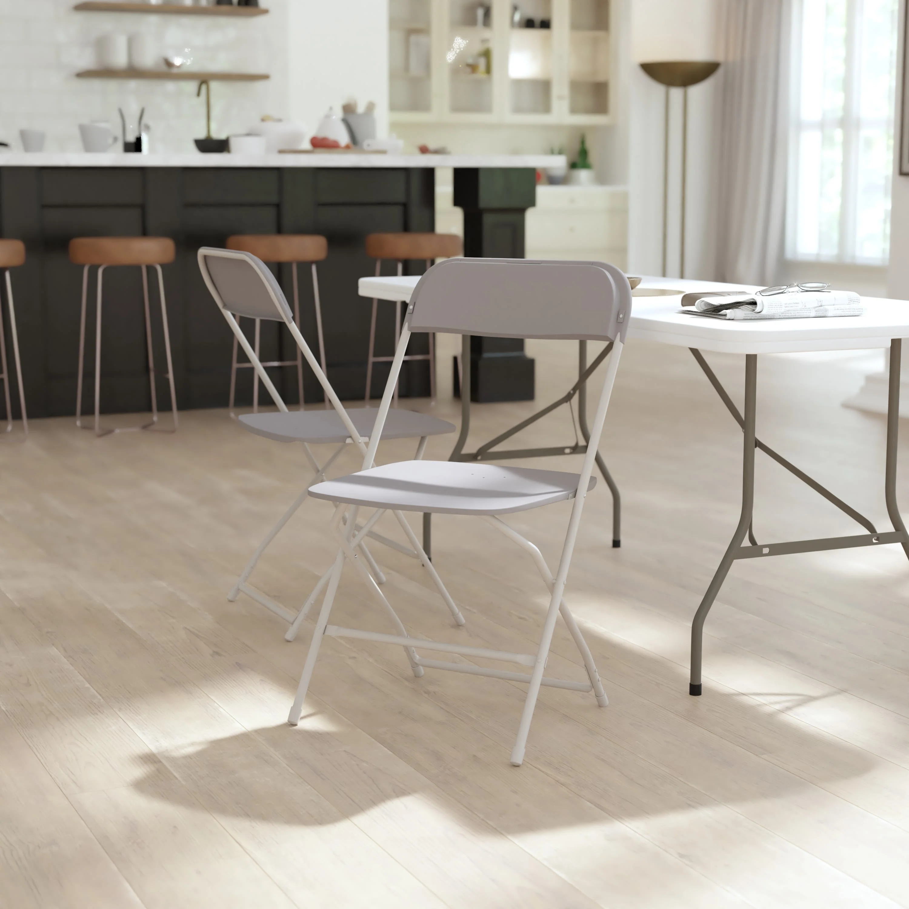 Hercules Big and Tall Commercial Folding Chair - Extra Wide 650LB. Capacity - Durable Plastic - 4-Pack - Image 9