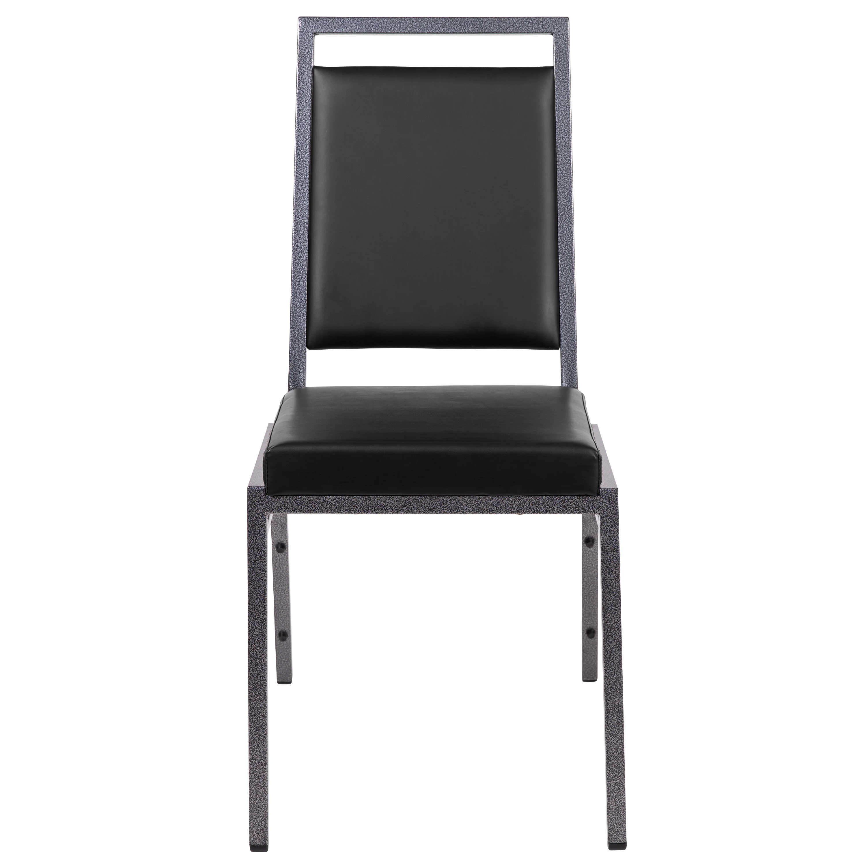 HERCULES Series Square Back Stacking Banquet Chair with Silvervein Frame - Image 10