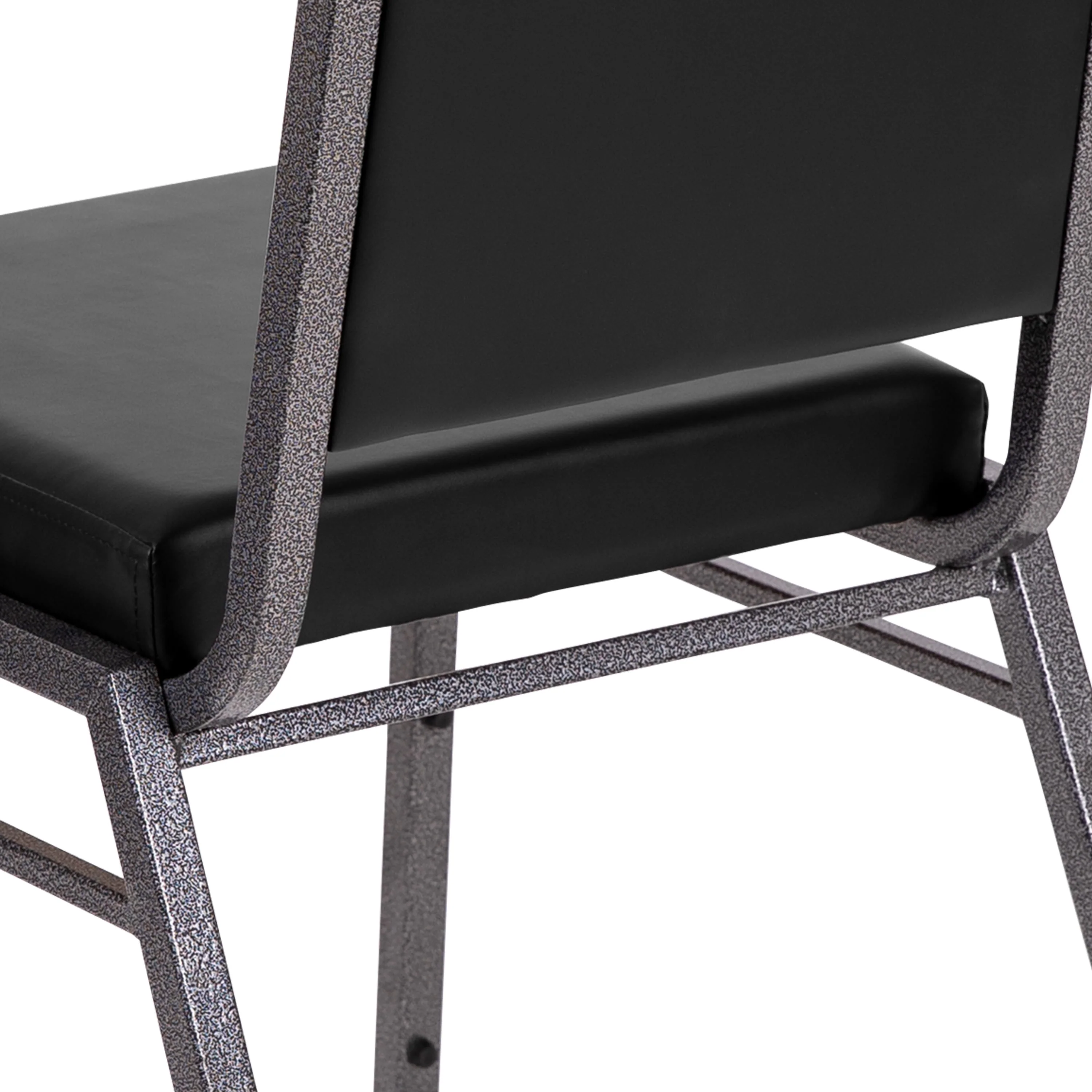 HERCULES Series Square Back Stacking Banquet Chair with Silvervein Frame - Image 13