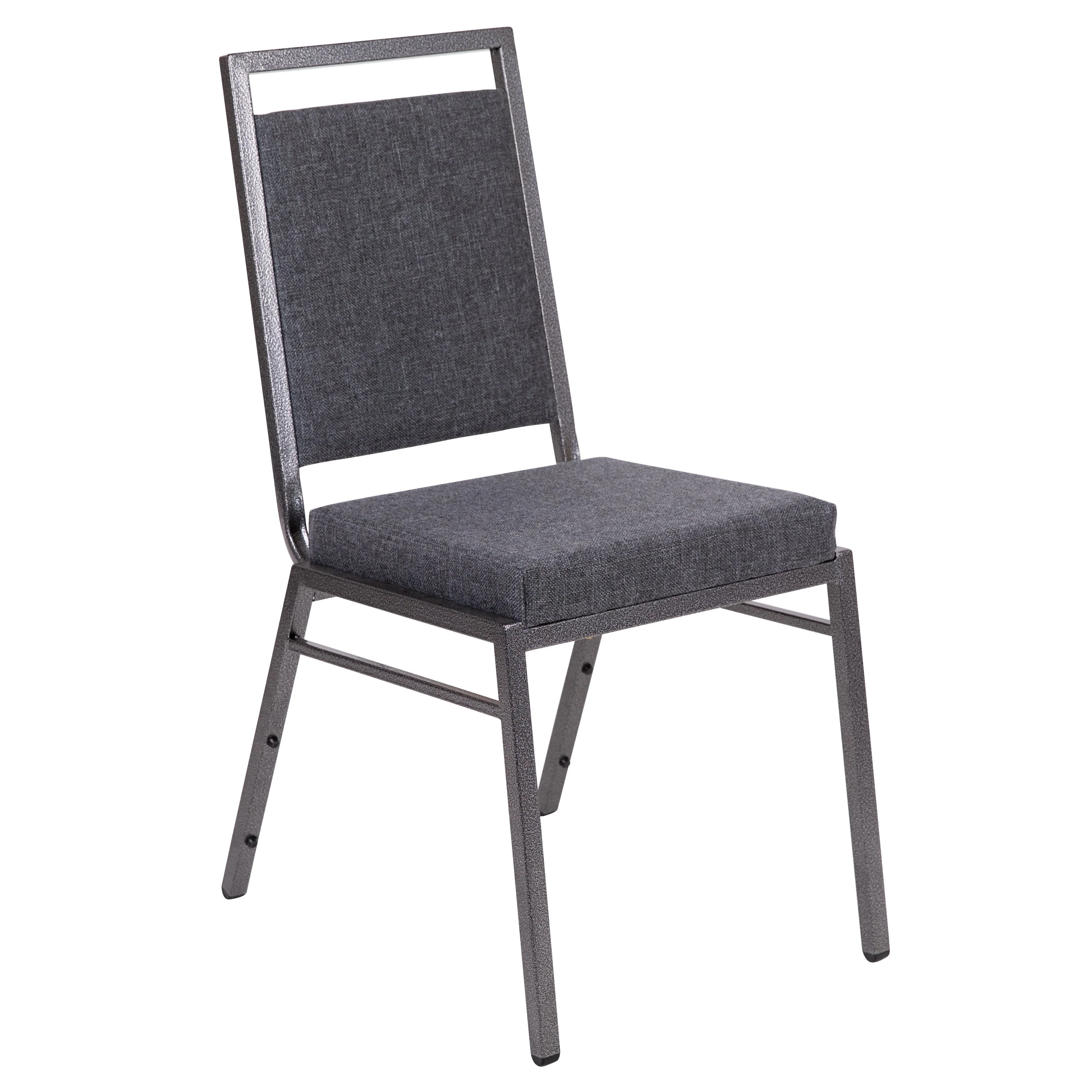 HERCULES Series Square Back Stacking Banquet Chair with Silvervein Frame - Image 15