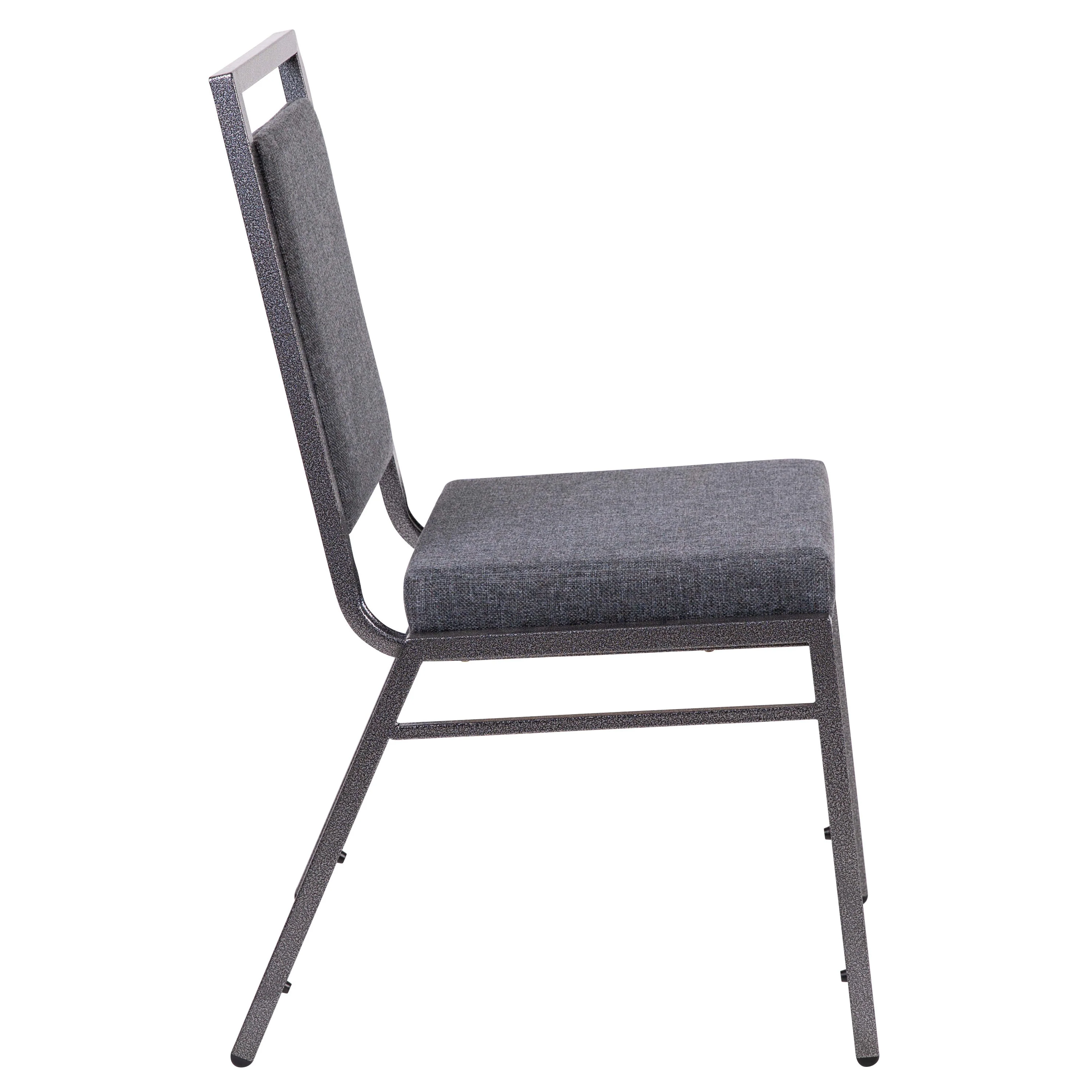 HERCULES Series Square Back Stacking Banquet Chair with Silvervein Frame - Image 23