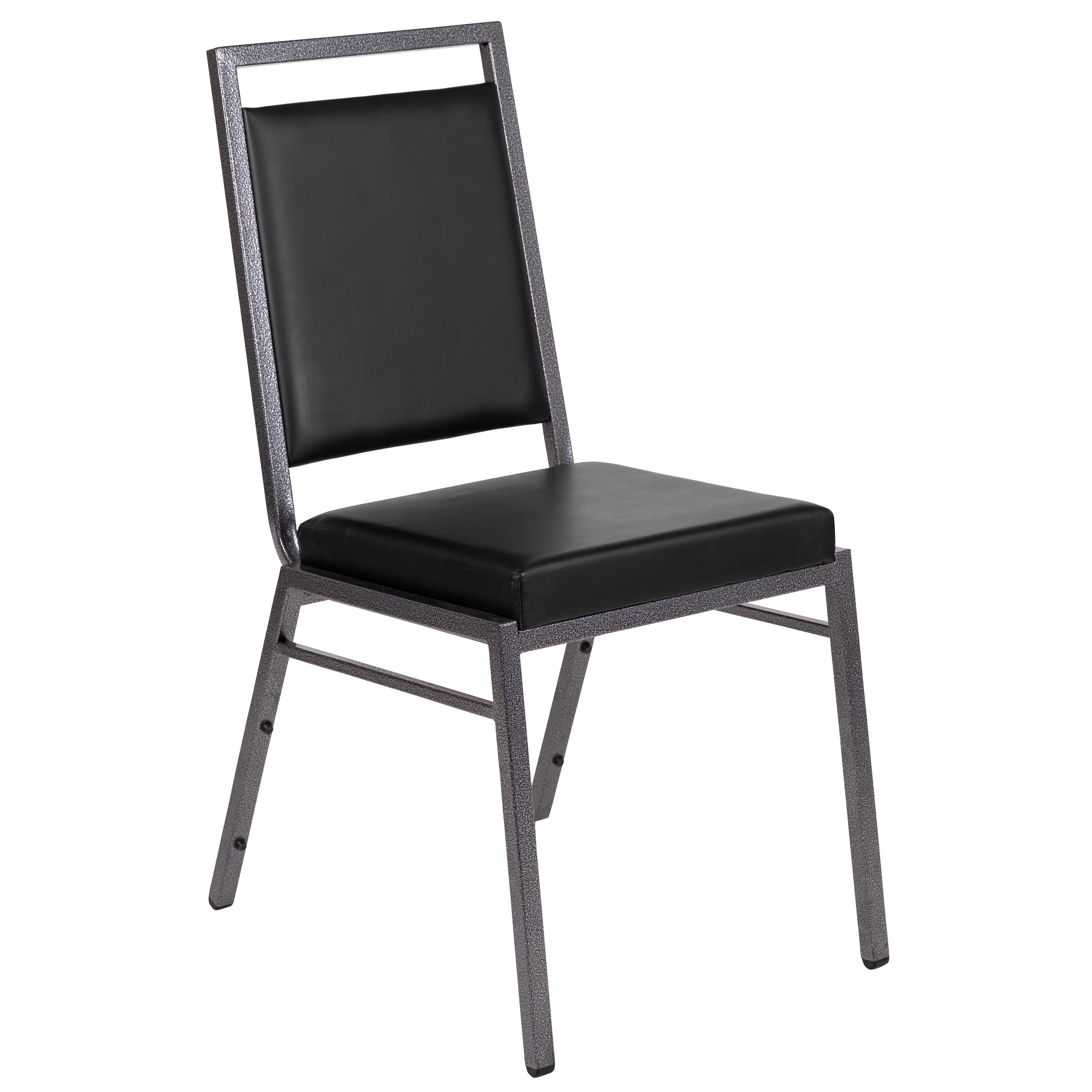 HERCULES Series Square Back Stacking Banquet Chair with Silvervein Frame - Image 29
