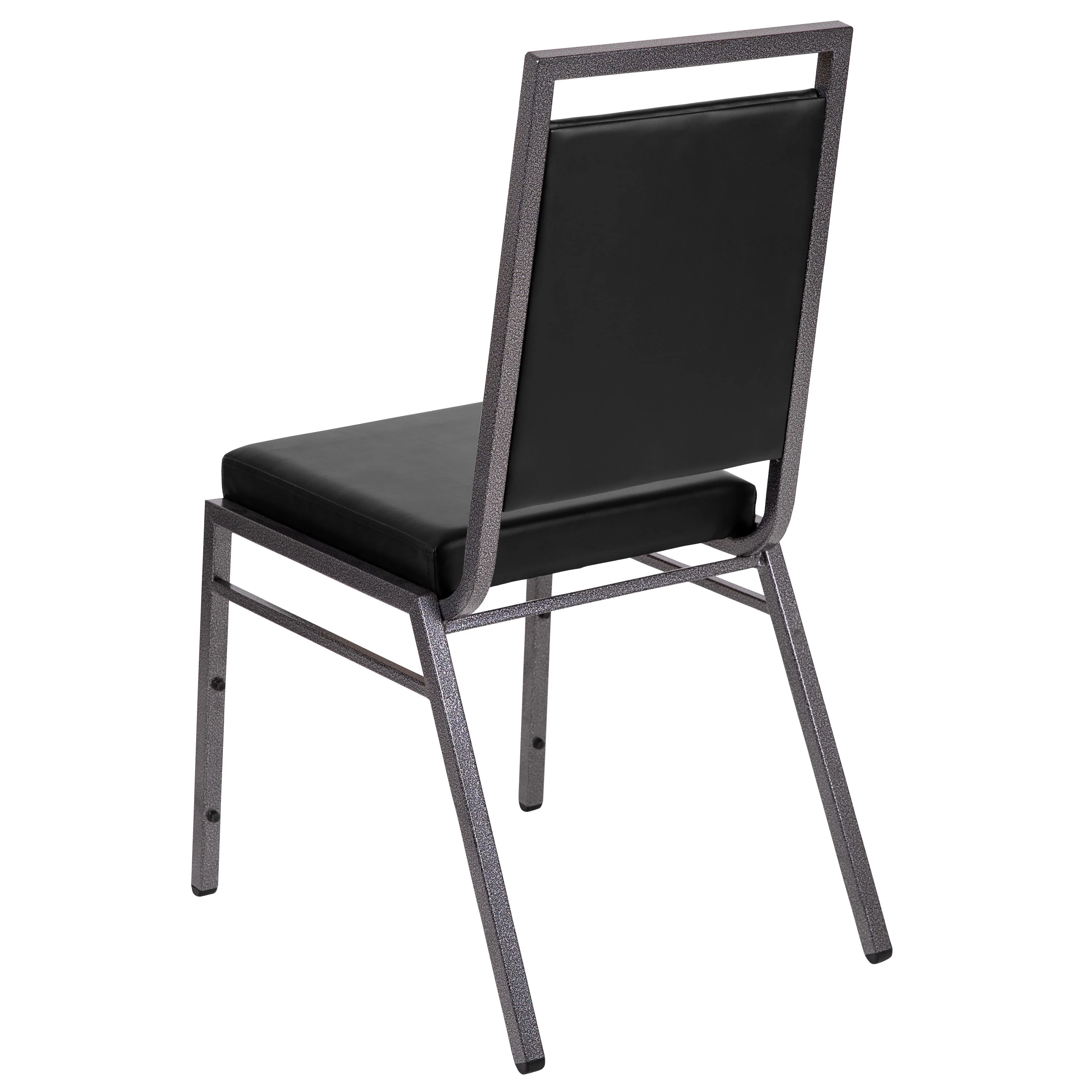 HERCULES Series Square Back Stacking Banquet Chair with Silvervein Frame - Image 7