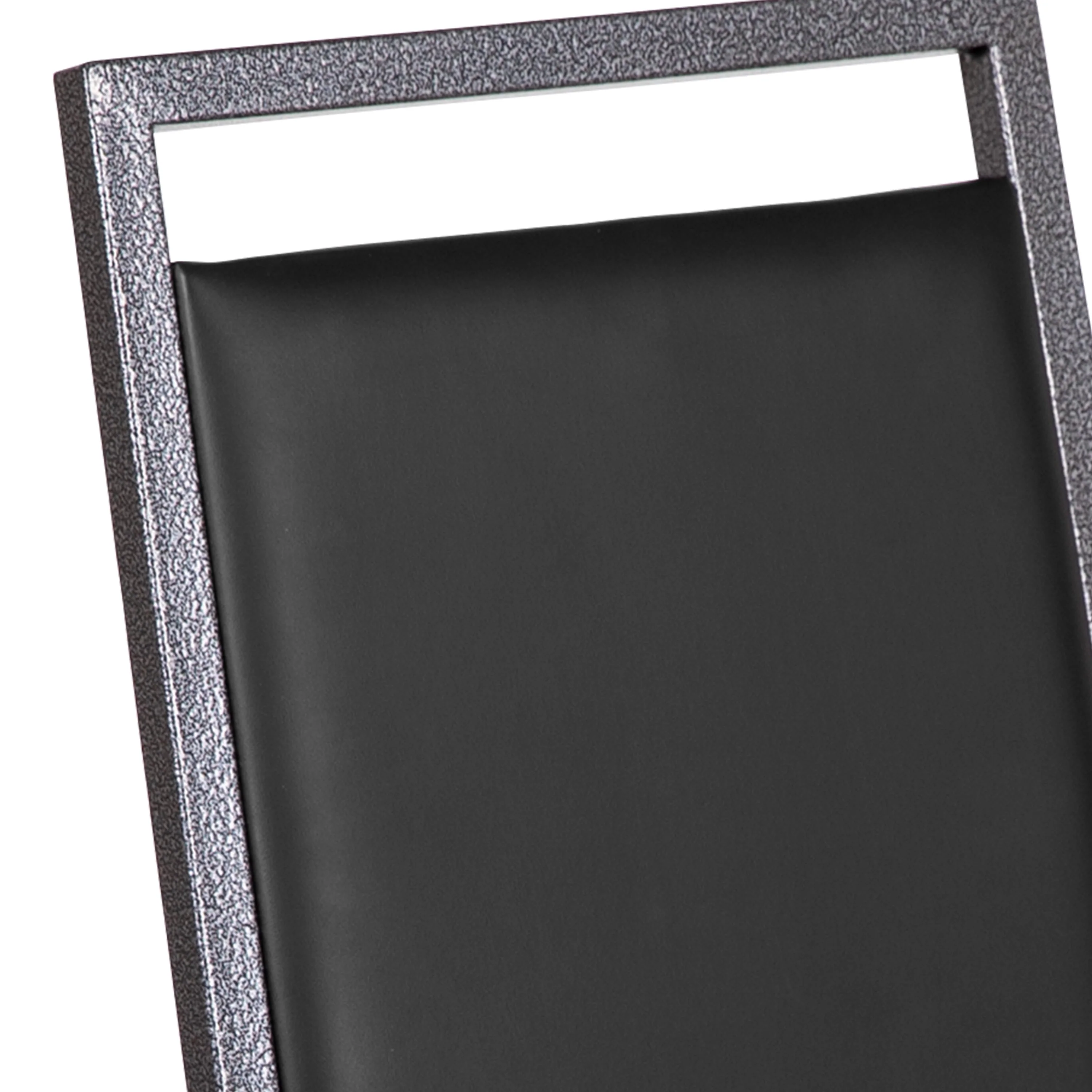 HERCULES Series Square Back Stacking Banquet Chair with Silvervein Frame - Image 8