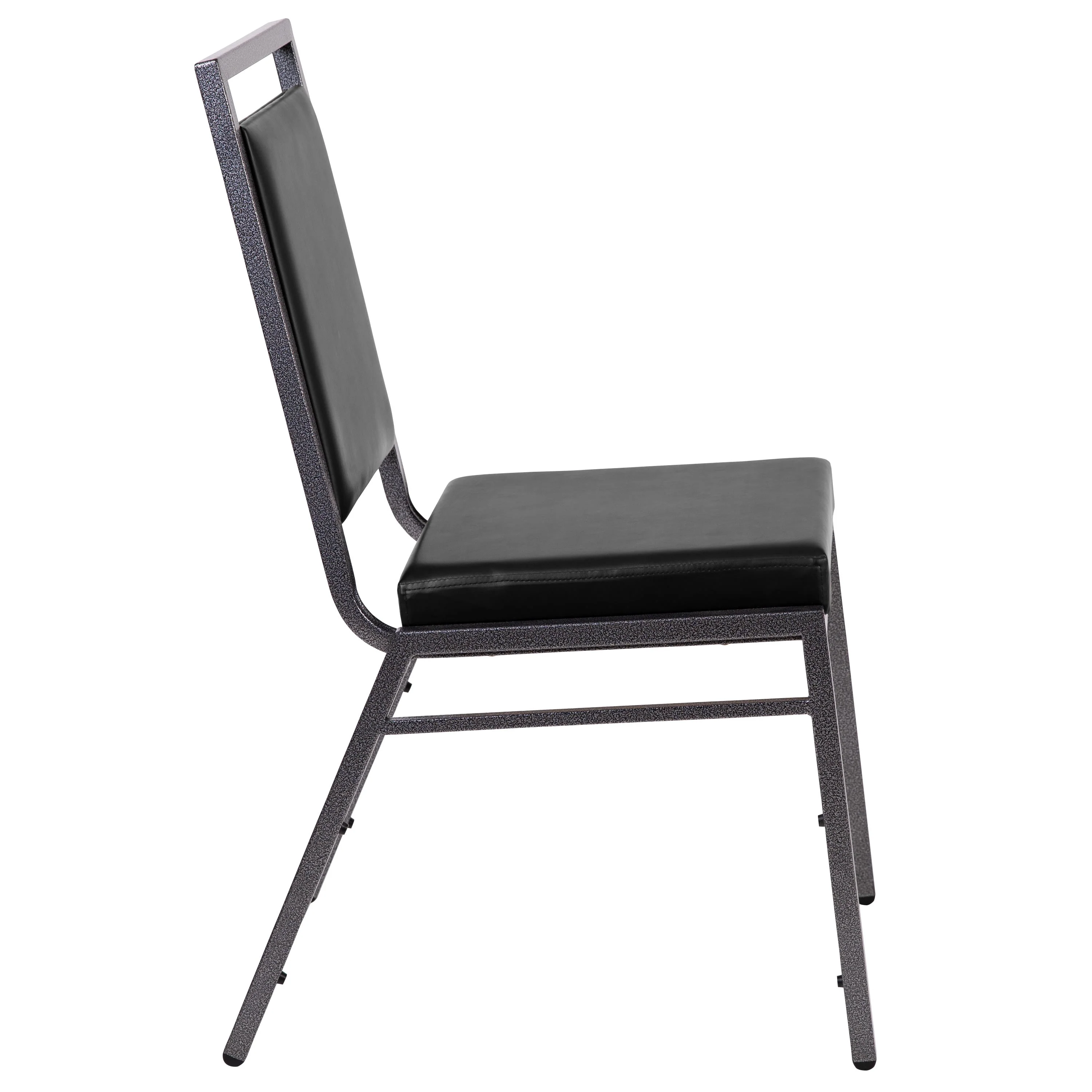 HERCULES Series Square Back Stacking Banquet Chair with Silvervein Frame - Image 9